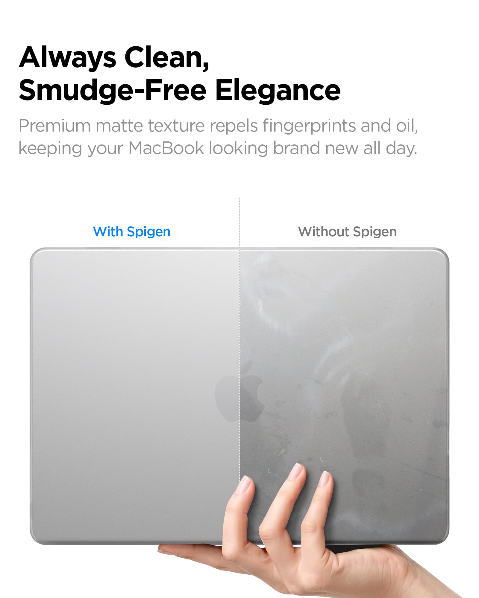 Spigen Cover Air Skin Compatibile con MacBook Air 13 pollici 2026 M5 / 2025 M4 / 2024 M3 / 2023 M2 A2681, Custodia rigida trasparente - Frost Clear