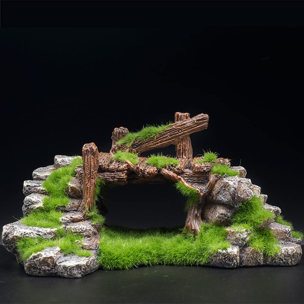 FMURY Pont de rocaille pour aquariums - Décoration d'aquarium - Accessoires pour aquarium