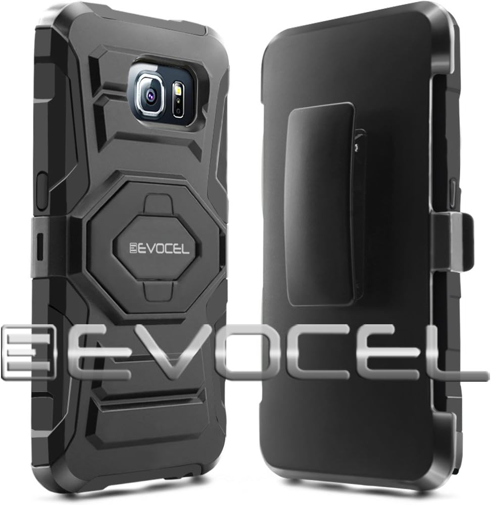 Galaxy S7 Edge Case, Evocel [New Generation Series] Belt Clip Holster, Kickstand, & Dual Layer for Samsung Galaxy S7 Edge (SM-G935 / 2016 Release), Black (EVO-SAMG935-XX01)