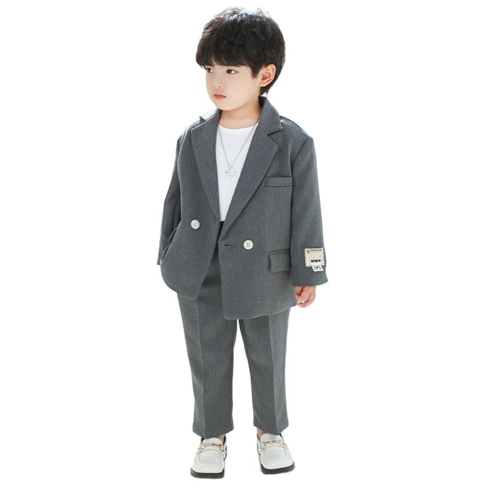 Einschulung Junge Outfit, Jungen Business Anzüge Mantel 3 Stück Outfit Smoking Set Für Kinder Formelle Anzug Für Jungen Mit Hose