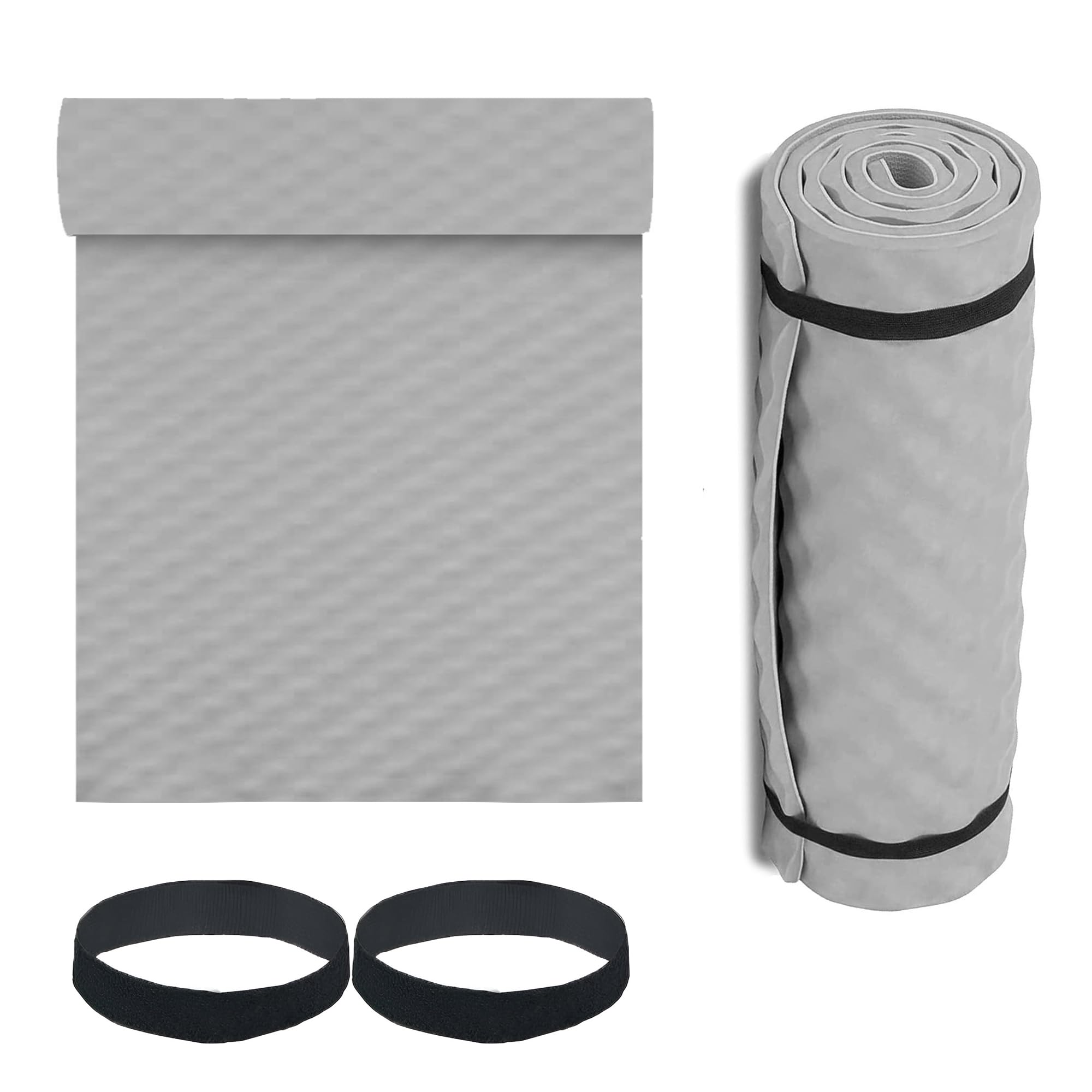ADVENTURE PEAKS Camping Mat Waterproof EVA Foam Exercise Mat Extra Thick 1.5 CM Lightweight Yoga Mats with Elastic Straps Ideal for Exercise, Camping & Travelling