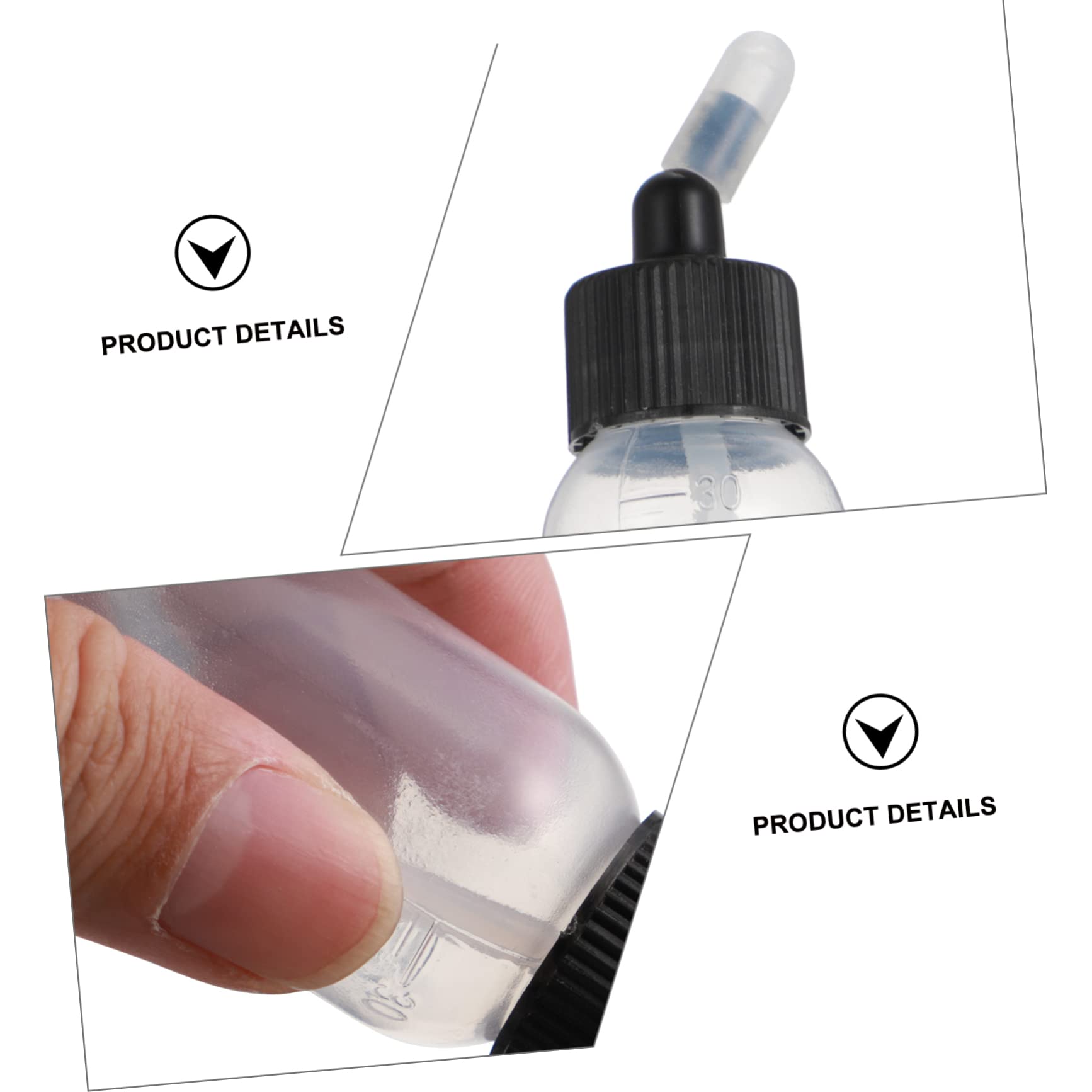 Baluue 10pièces Flacon de Peinture Doseur Pipette Compte-gouttes pour Peinture Aérographe et Autres Liquides