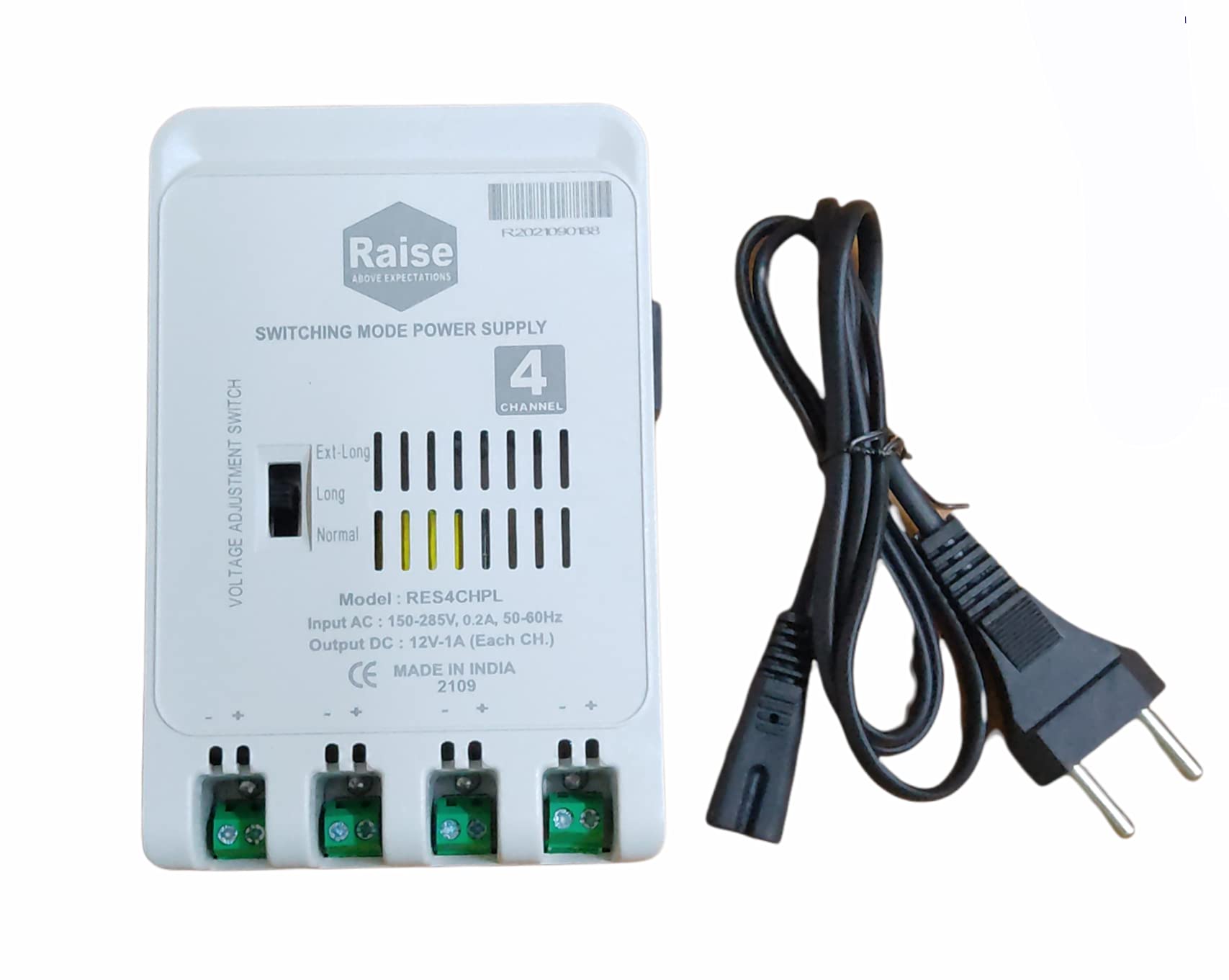 Buy RAISE Security Camera's CCTV Power Supply for 4 Channel (12V 5 Amp
