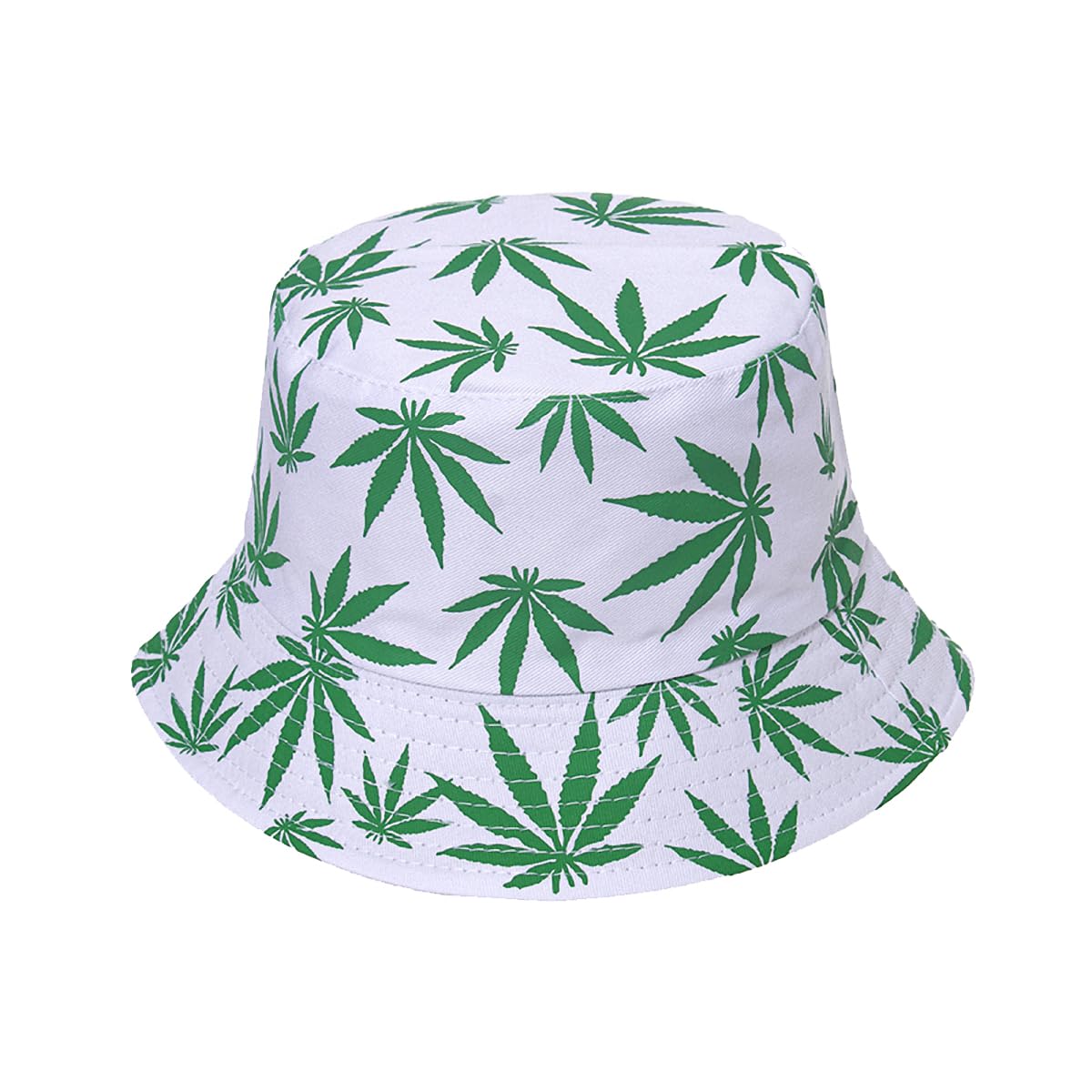 Punk - Gorras de pescador con diseño de hojas rojas, color negro, verde, rojo, para hombre