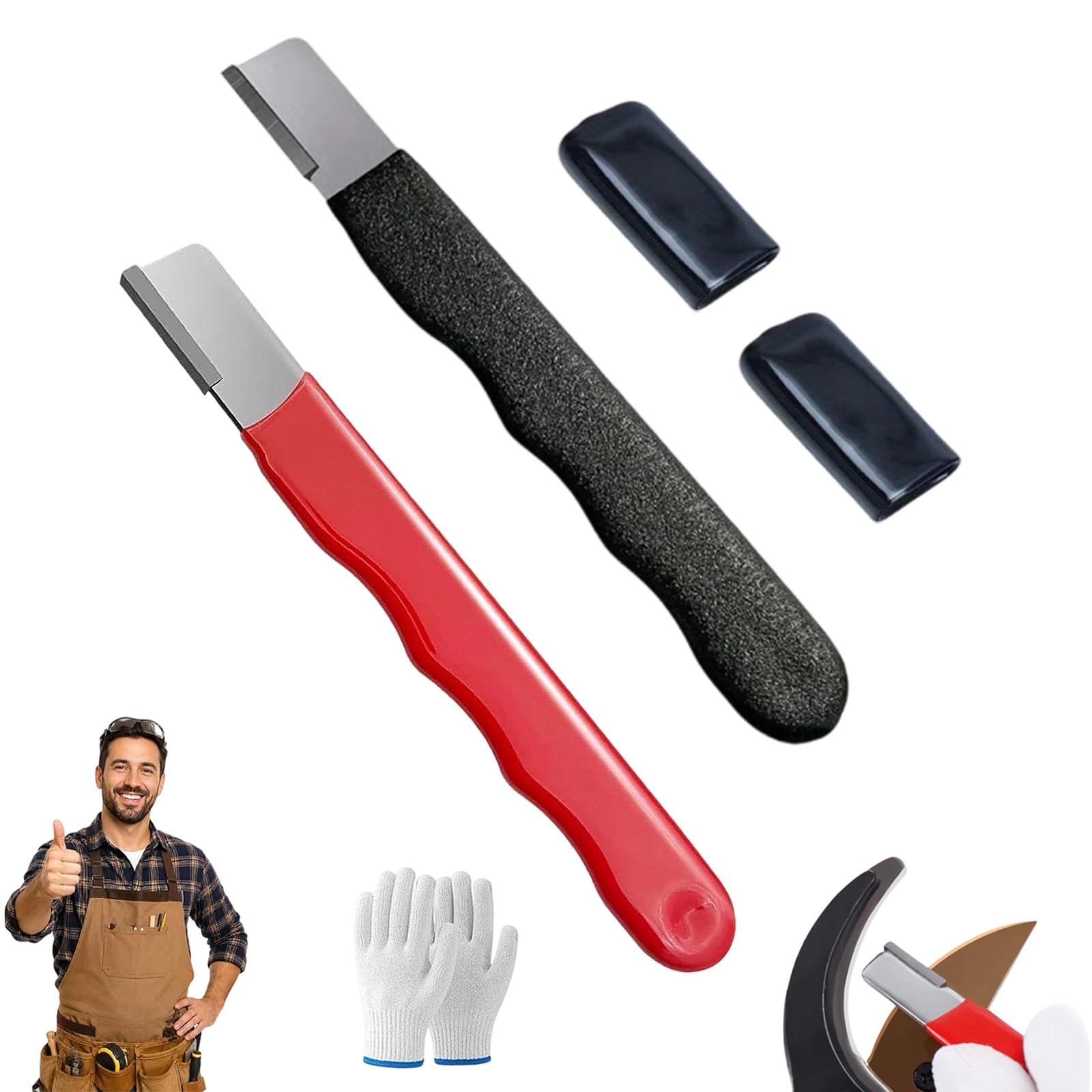 Outdoor Portable Dual-Purpose Whetstone, Outdoor Portable Knife Sharpener, Garden Shears Sharpener, Efficiently Restore for Pruners, Shears, Loppers, Secateurs(2pcs-b)