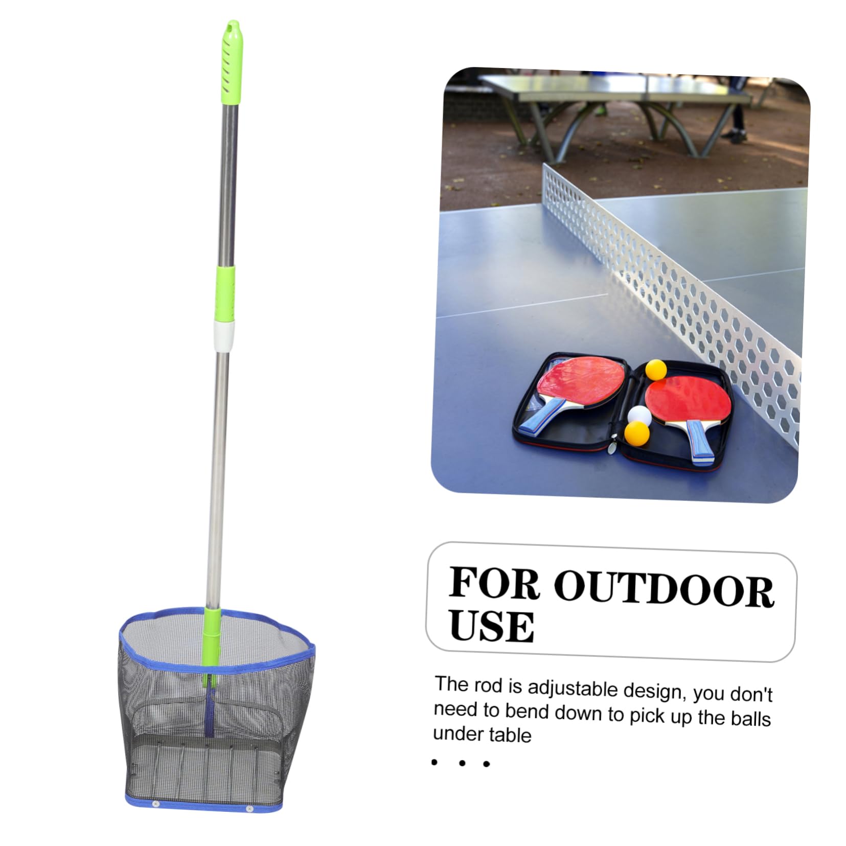BESPORTBLE Tischtennisball-Picker Camping-Wasserflasche Pick-Up-Netzbeutel Großes Fassungsvermögen Ballpicker Tennisplatzausrüstung Schiffswerkzeuge Outdoor-Tischtennis Großer