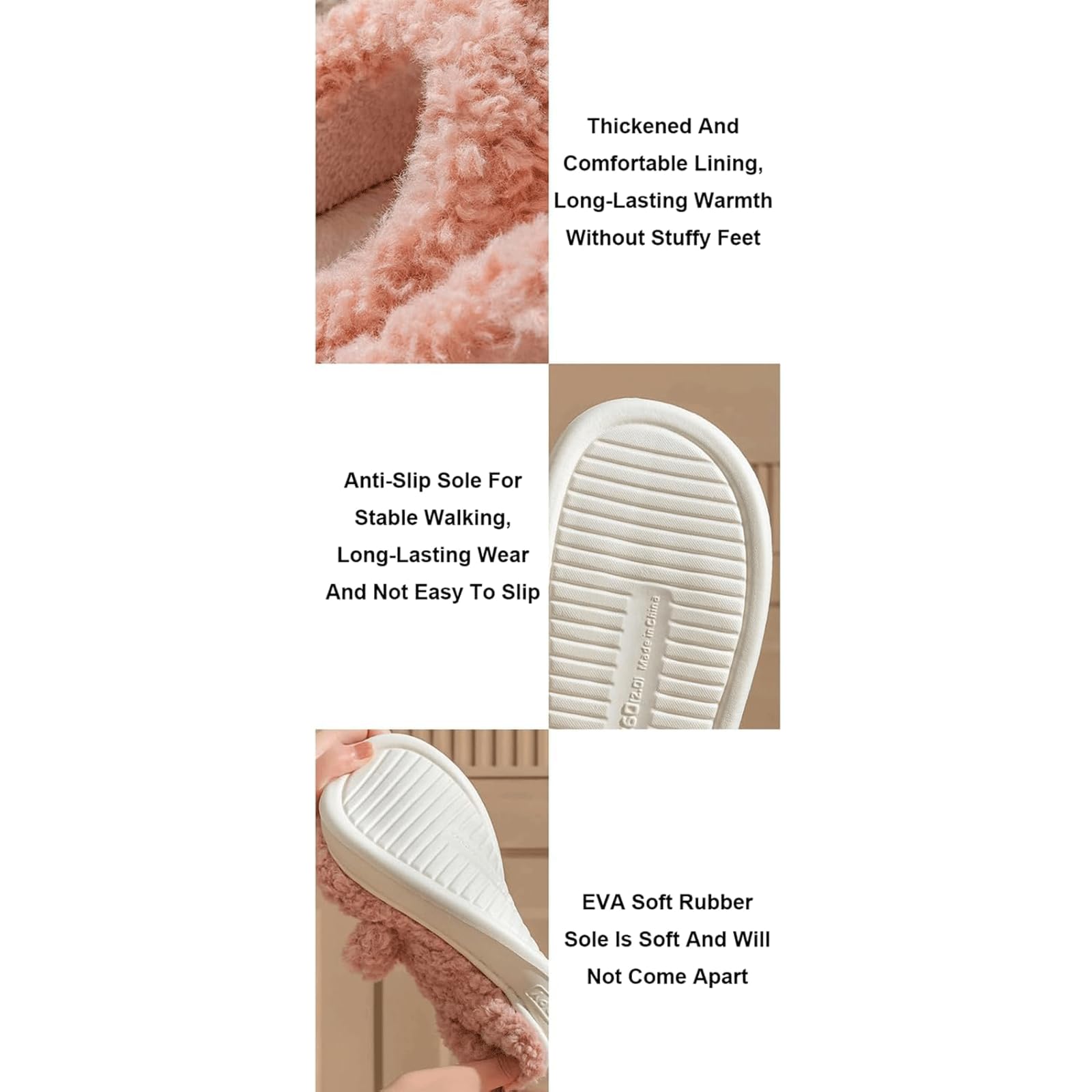 Genérico Pantuflas De Algodón con Estampado Animal, Cálidas Y Antideslizantes, De Felpa Suave, Aptas para Uso En Interiores Y Exteriores, Regalo Ideal para Otoño E Invierno (Brown 36 EU)