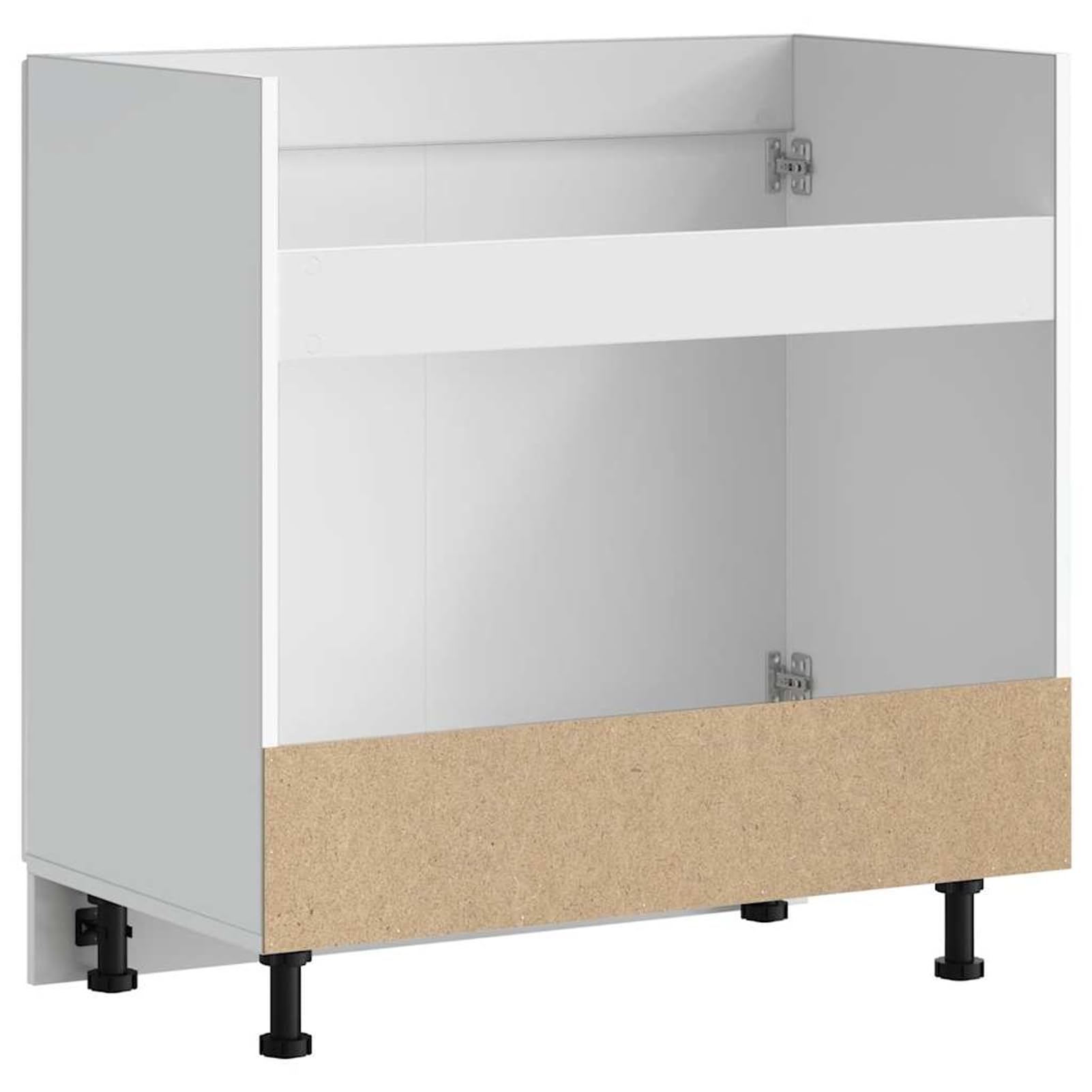 Homgoday Mueble bajo Fregadero Porto Blanco 80x46x81,5cm de Cocina sin Encimera - Madera diseñada para Lavabo