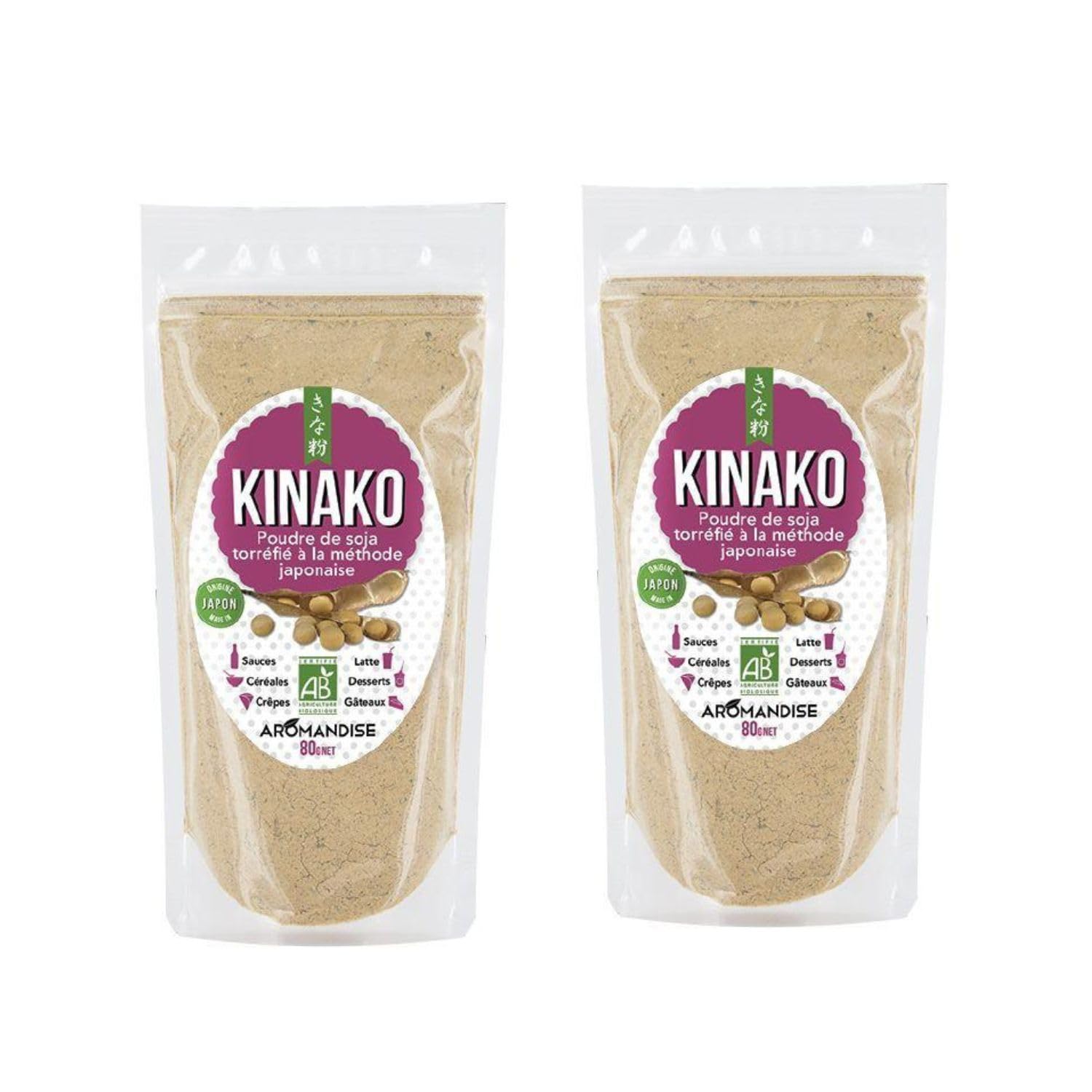 Poudre de soja torréfié biologique Kinako 400 g