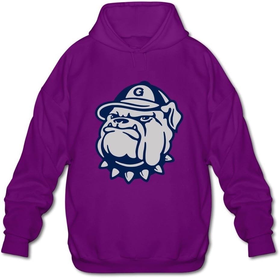 Mens Emotion Casual NCAA Georgetown University Hoya Logo Long Sleeve T-Shirt XXLarge Purple