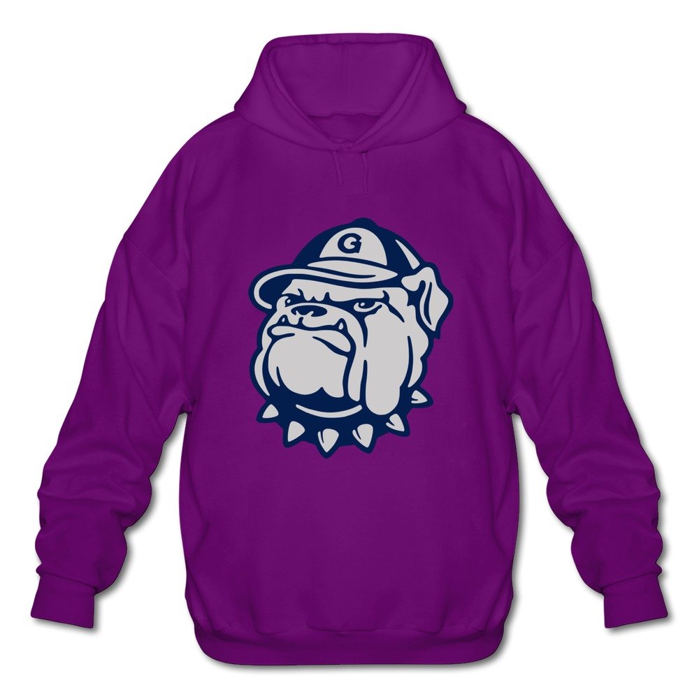 Mens Emotion Casual NCAA Georgetown University Hoya Logo Long Sleeve T-Shirt XXLarge Purple
