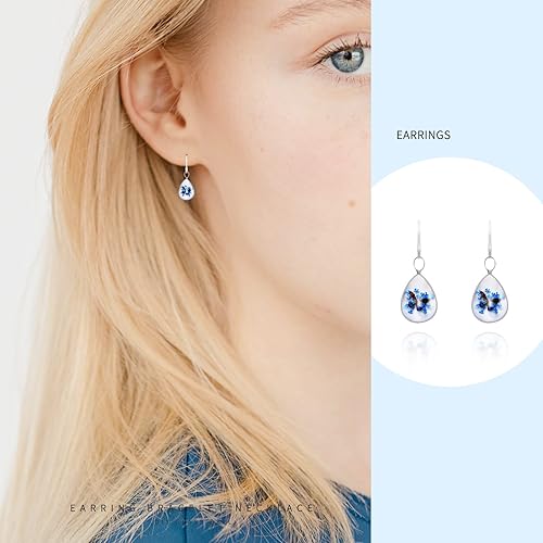 Miniatura 4 de 10 piezas de resina seca flor colgante mariposa encanto mezcla encaje planta transparente prensado flor flor cuentas de vidrio para bricolaje collar