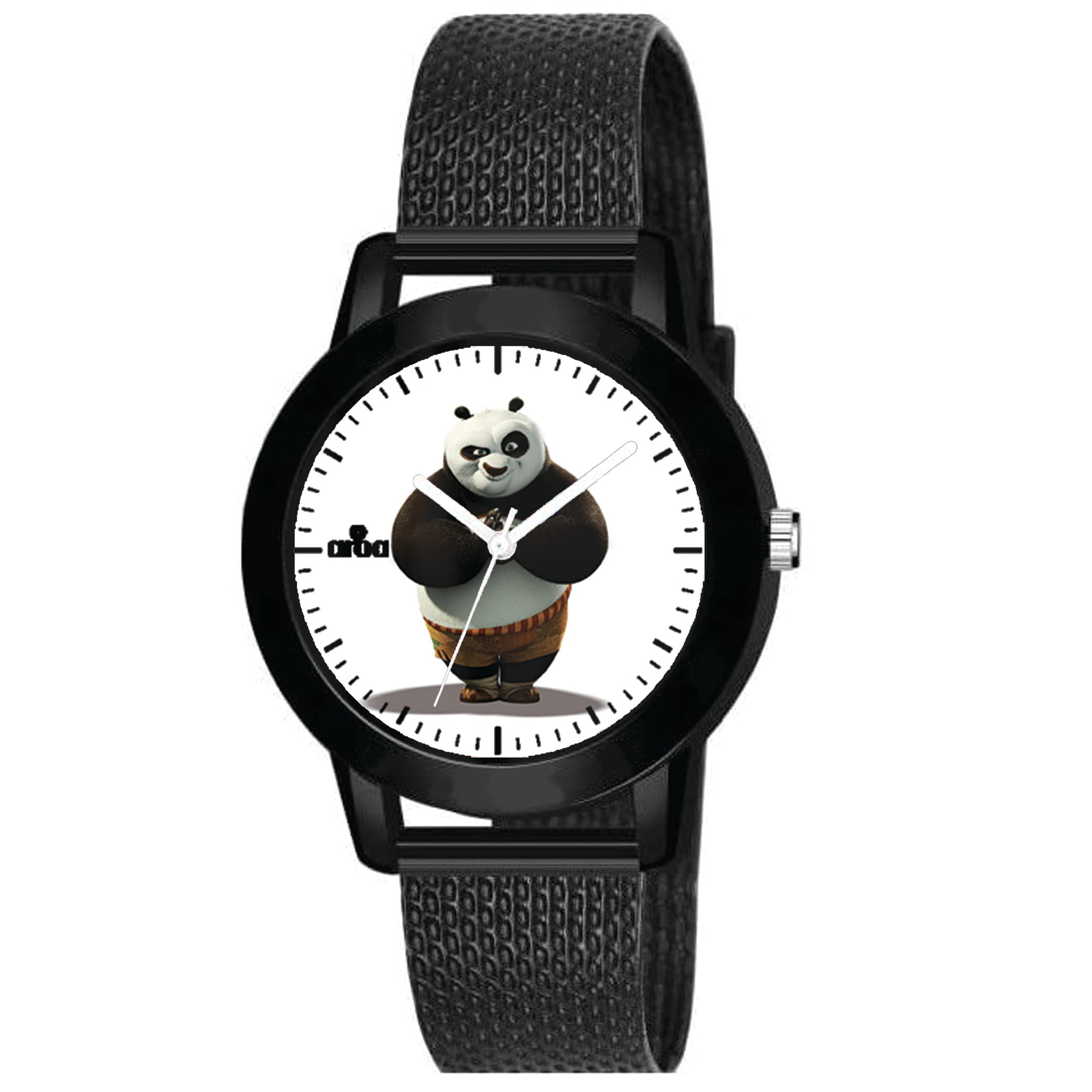AROA Watch New Watch for Kids Kung Fu Panda Ready to Fight Model : 662 Kids Black Metal Type Rubber Analog Watch White Dial for Kids Stylish Watch for Boys (B0C6QP5ZN1) Amazon Price History, Amazon Price Tracker