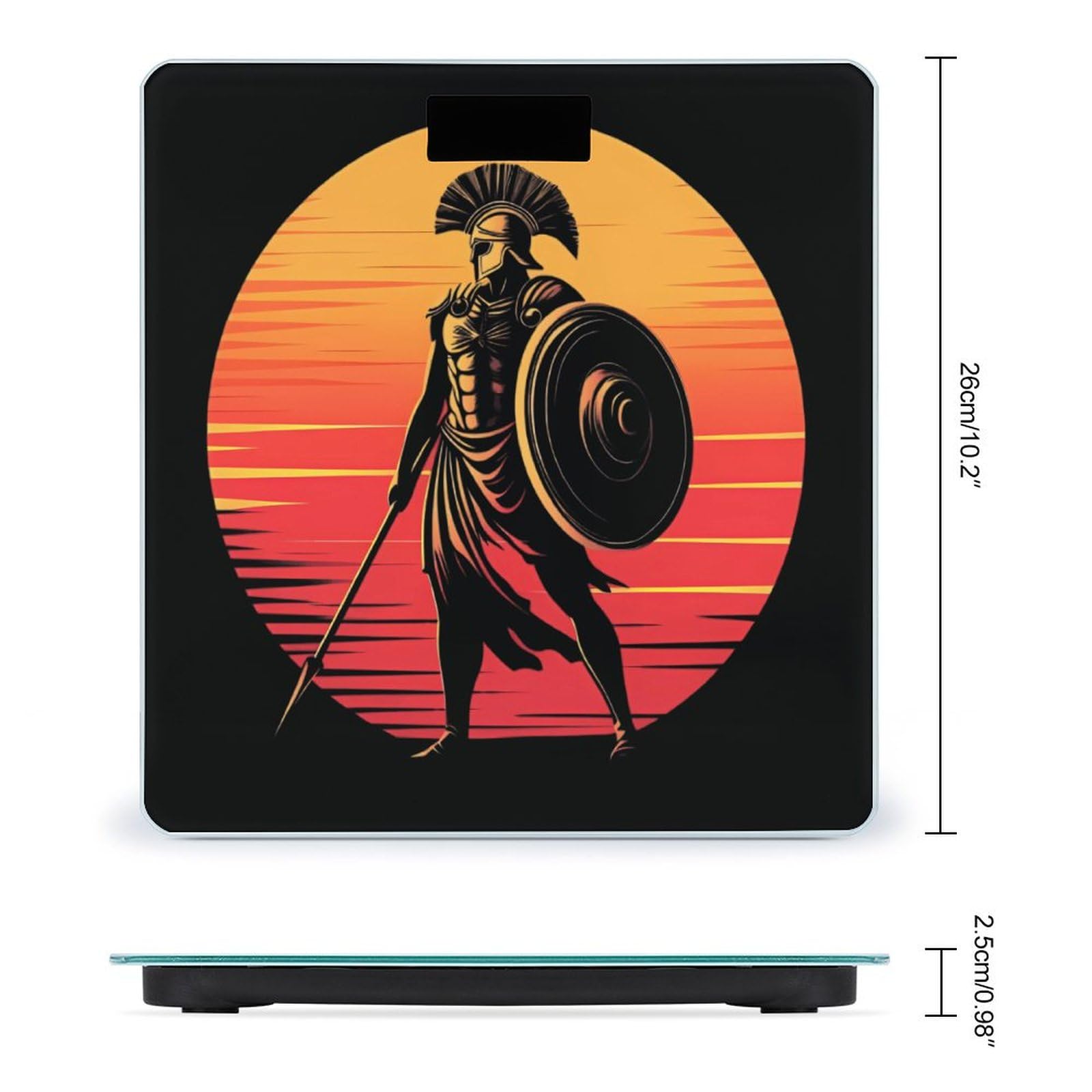 Ancient Greek Warrior Scale for Body Weight Smart Accurate Digital Bathroom Scale with Easy Read LCD