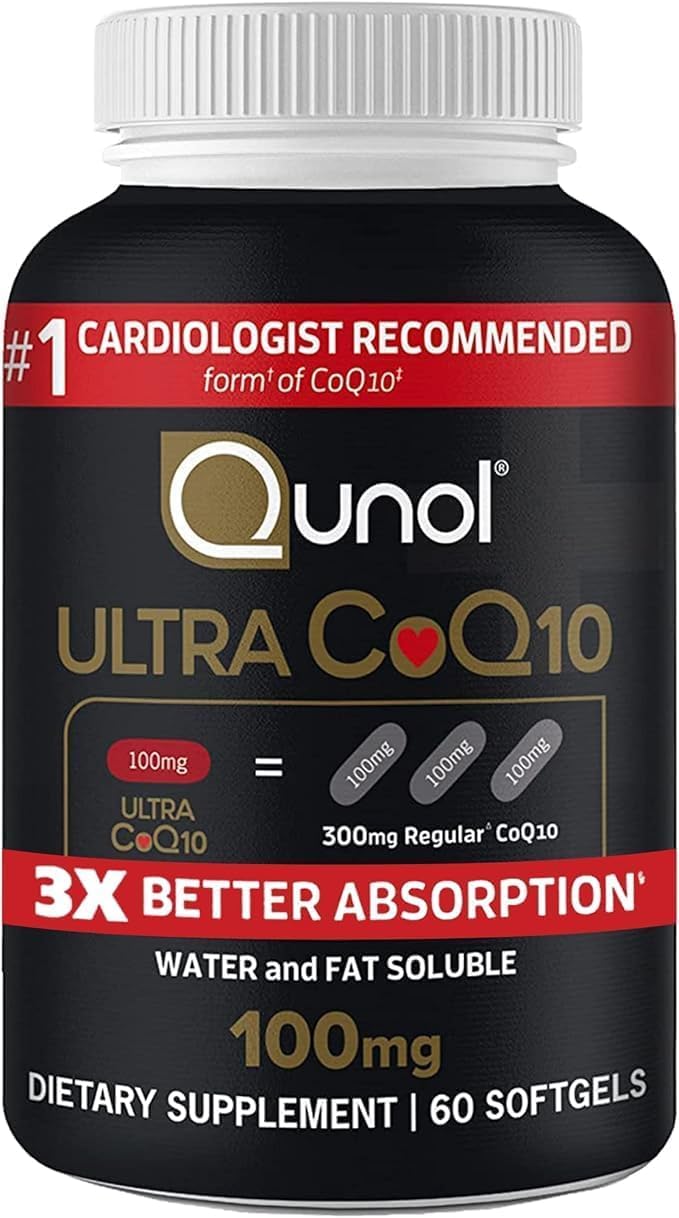 Qunol Ultra CoQ10 100mg, 3X Better Absorption, Antioxidant, 60 Softgels 60 Count (Pack of 1)