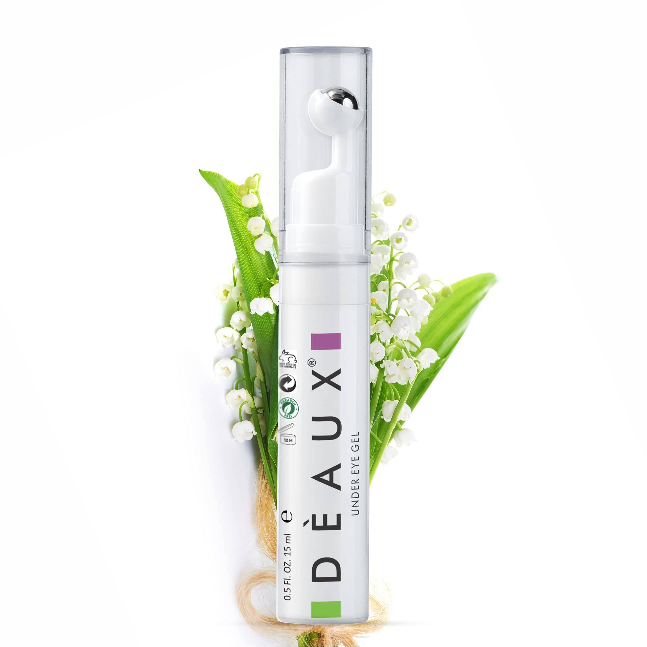 Under Eye Gel Roll On Reduce Dark Circles Puffy Eyes Wrinkles, 15 Ml (Luxurious Collection)