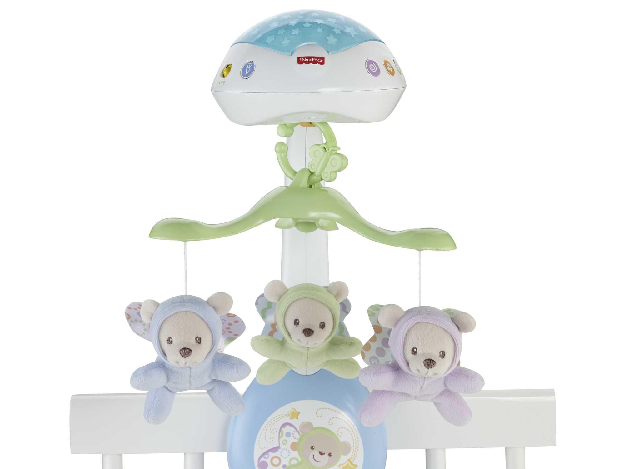 Fisher-Price CDN41-3-in-1 Traumbärchen Mobile Nachtlicht mit beruhigender Musik und White Noise mit Sternenlichtern Babyerstausstattung, ab 0 Monaten