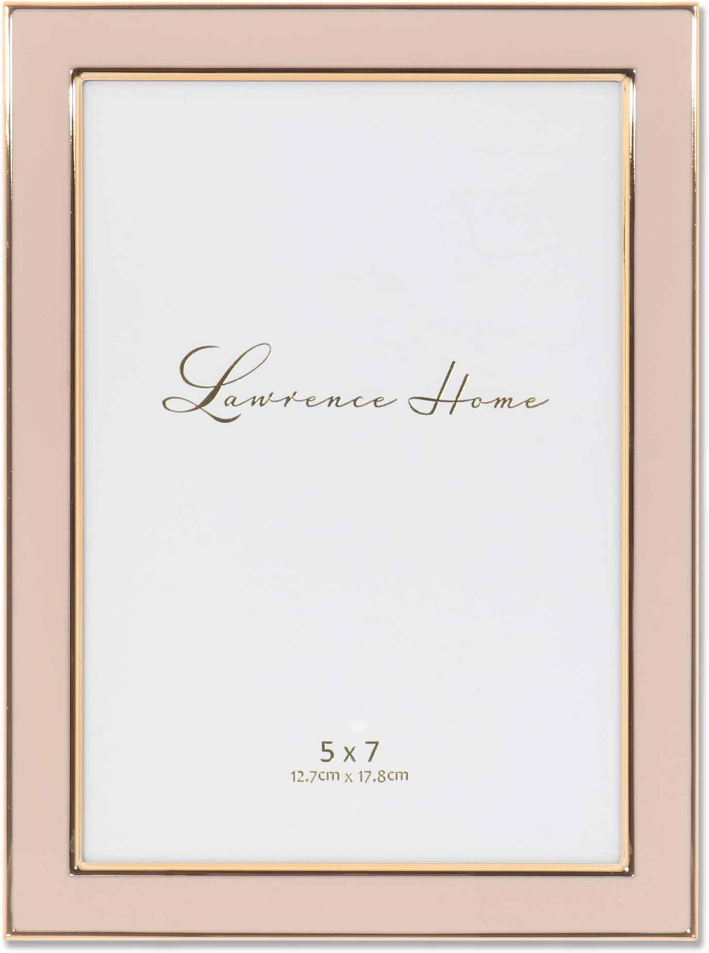 Lawrence Frames Metal Frame, Polished Enamel, Pink, 5x7