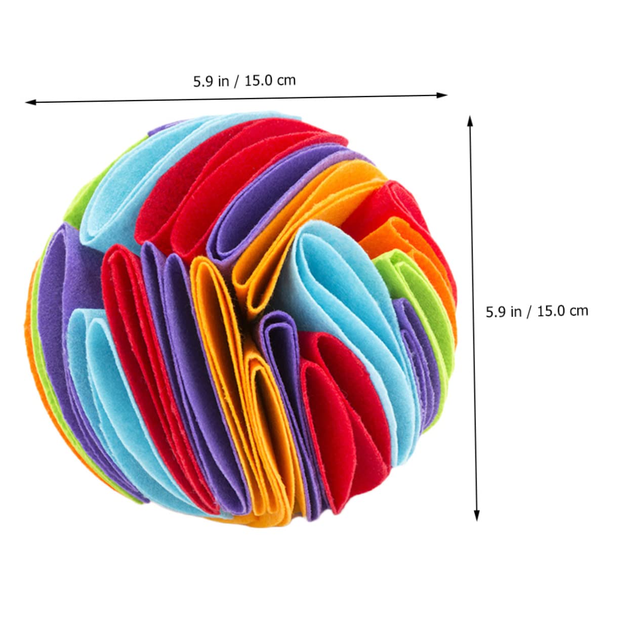 Angoily 2piezas Juguete Interactivo para Perros Bola Olfativa Fugas De Comida Juguete De Masticar para Mascotas para Casa y Jardín Material De Fieltro Resistente y Colorido