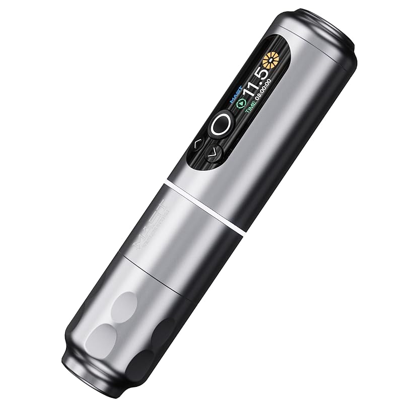 MAST TATTOO Mast Archer2 Máquina de Tatuagem sem Fio Cinza, Motor sem Escovas, Estrutura Integrada, Bateria de 2000 mAh e Curso de 3,5 mm