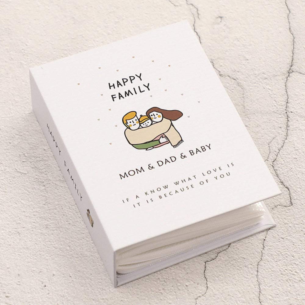 6 pulgadas Plástico 100 bolsillos Álbum de fotos Almacenamiento de imágenes Álbum de recortes para el hogar Estuche para fotos Animales de dibujos animados Marco para álbum de fotos Familia, Patrón 4