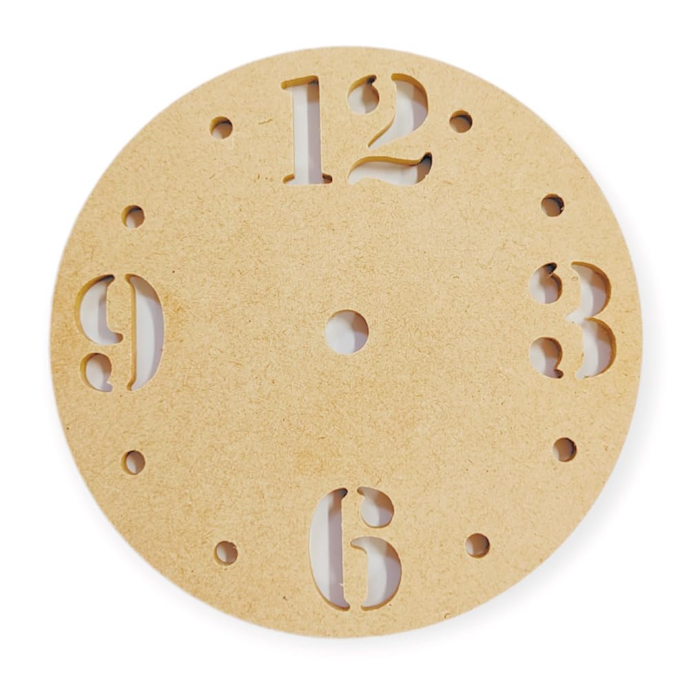 Amazon.co.jp: 時計盤 小さめ 14.5cm MDF DIY 手作り 着色可能