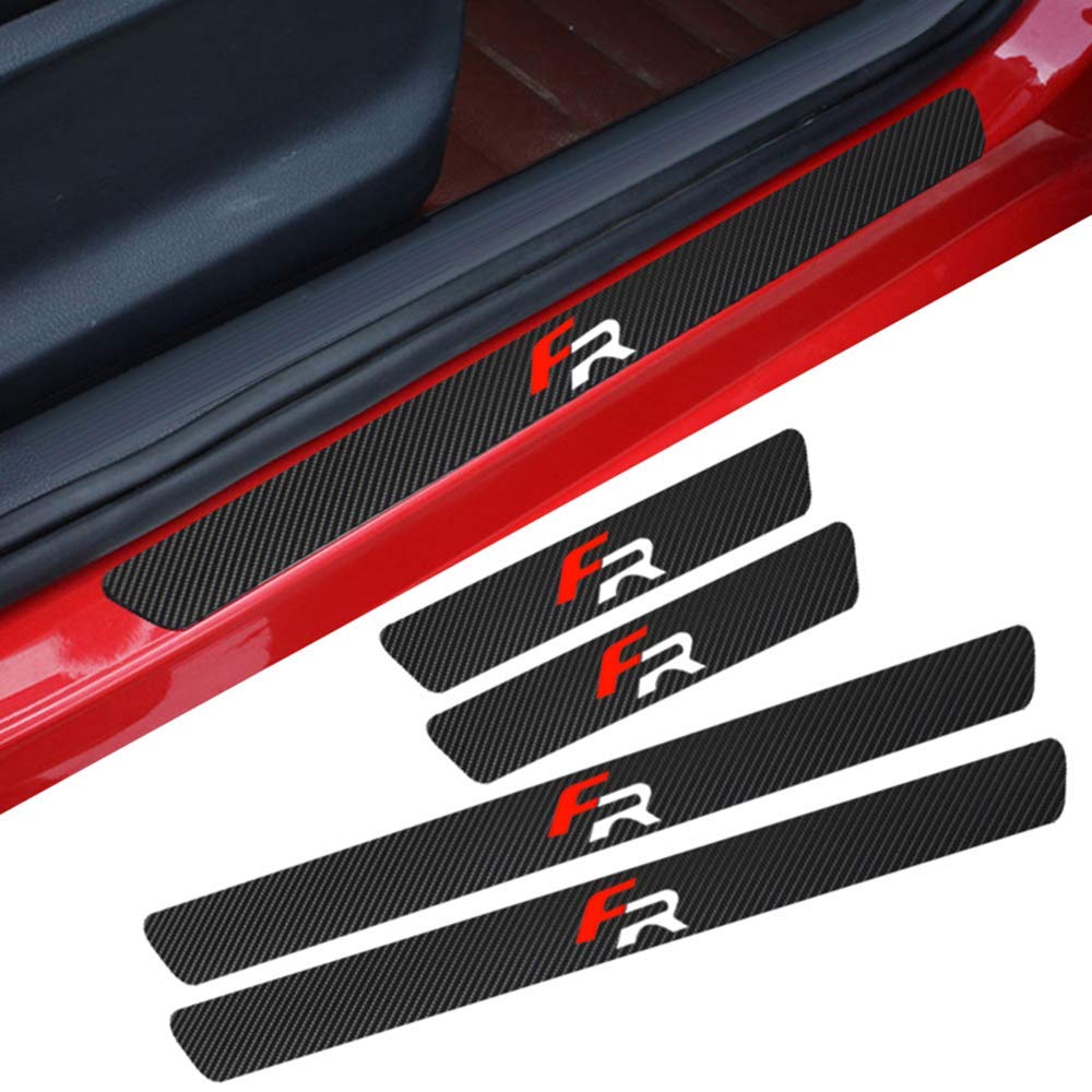 4 sztuki impregnowanych naklejek z włókna węglowego do akcesoriów samochodowych, naklejki na progi samochodowe, Seat FR od Leon Ibiza Cupra