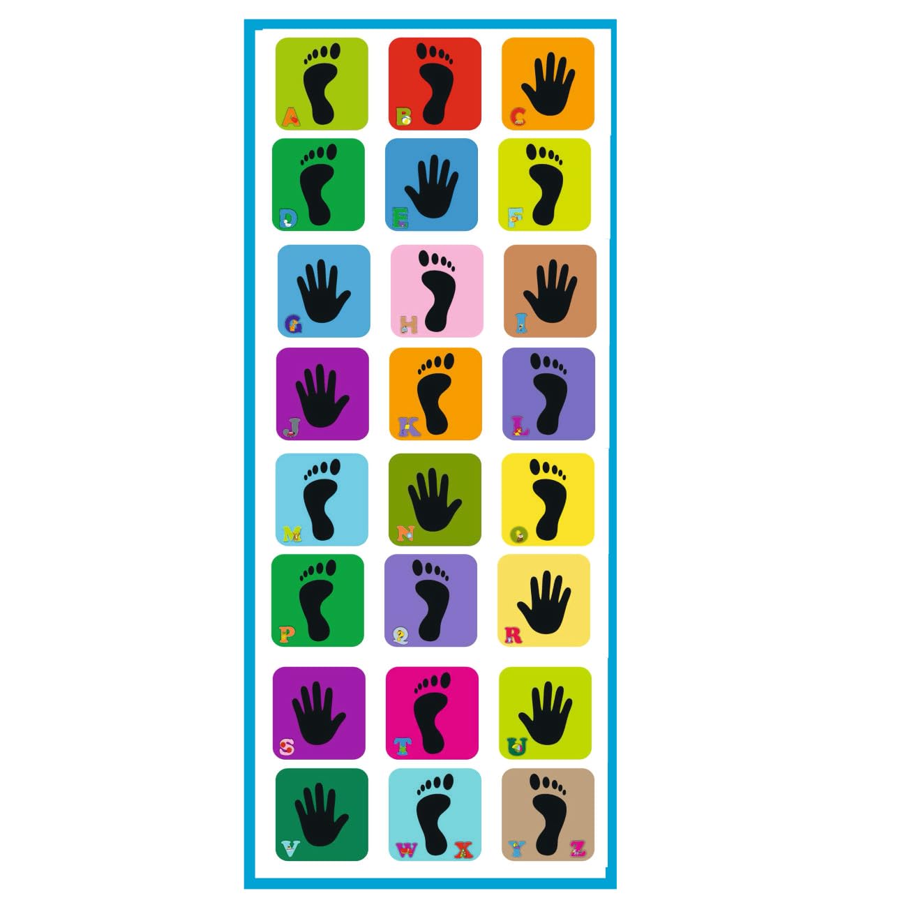 Colorful Hand and Foot Print Design, Alphabet Game for Kids, Indoor Activity Markers, hopsctoch Game for Kids Baby Play mat - Review, Price and Buying Guide