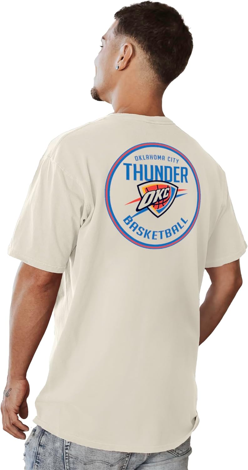 Blue 84 NBA Unisex-Adult NBA Officially Licensed T-Shirt Ringspun Front/Back Ivory - Image 3