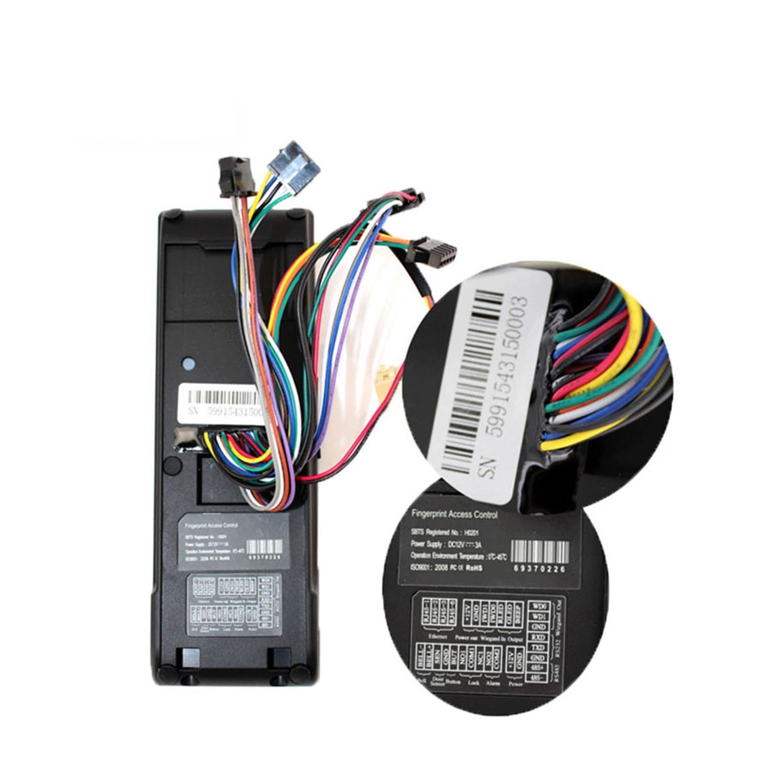 Control Horario Empleados, ZK TF1700/OF107 IP65 de Control de acceso de huellas dactilares biométrico impermeable 125KHZ RFID controlador de acceso con tarjeta con RJ45 ,Material de Oficina(TF1700-ID,