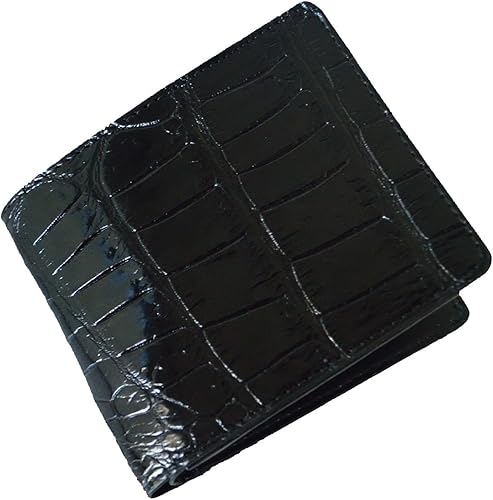 Miniatura 8 de Billetera de cuero plegable para hombre, Negro -