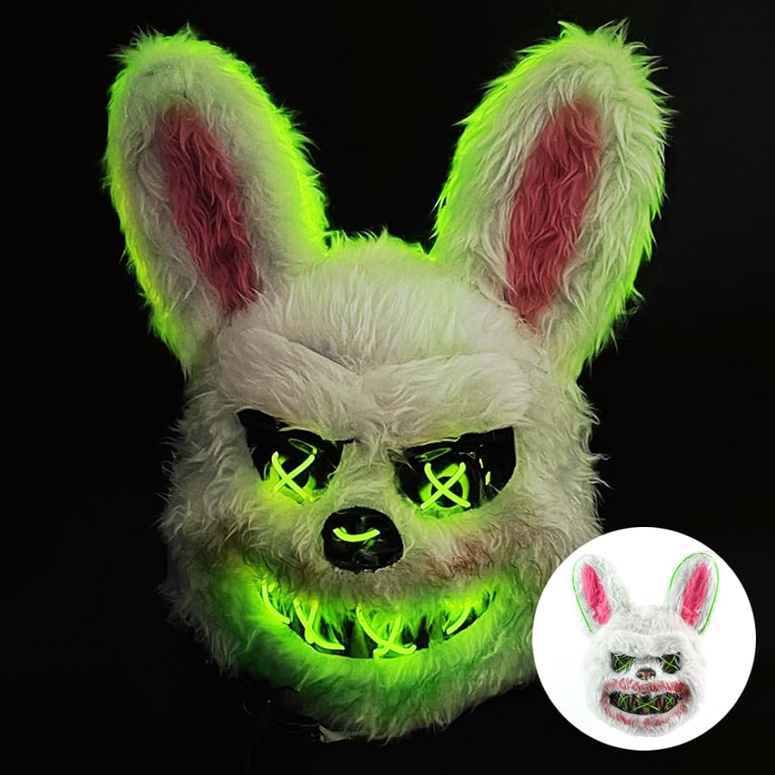 Buy PATPAT® Halloween Led Mask Scary Rabbit Mask, Light Up