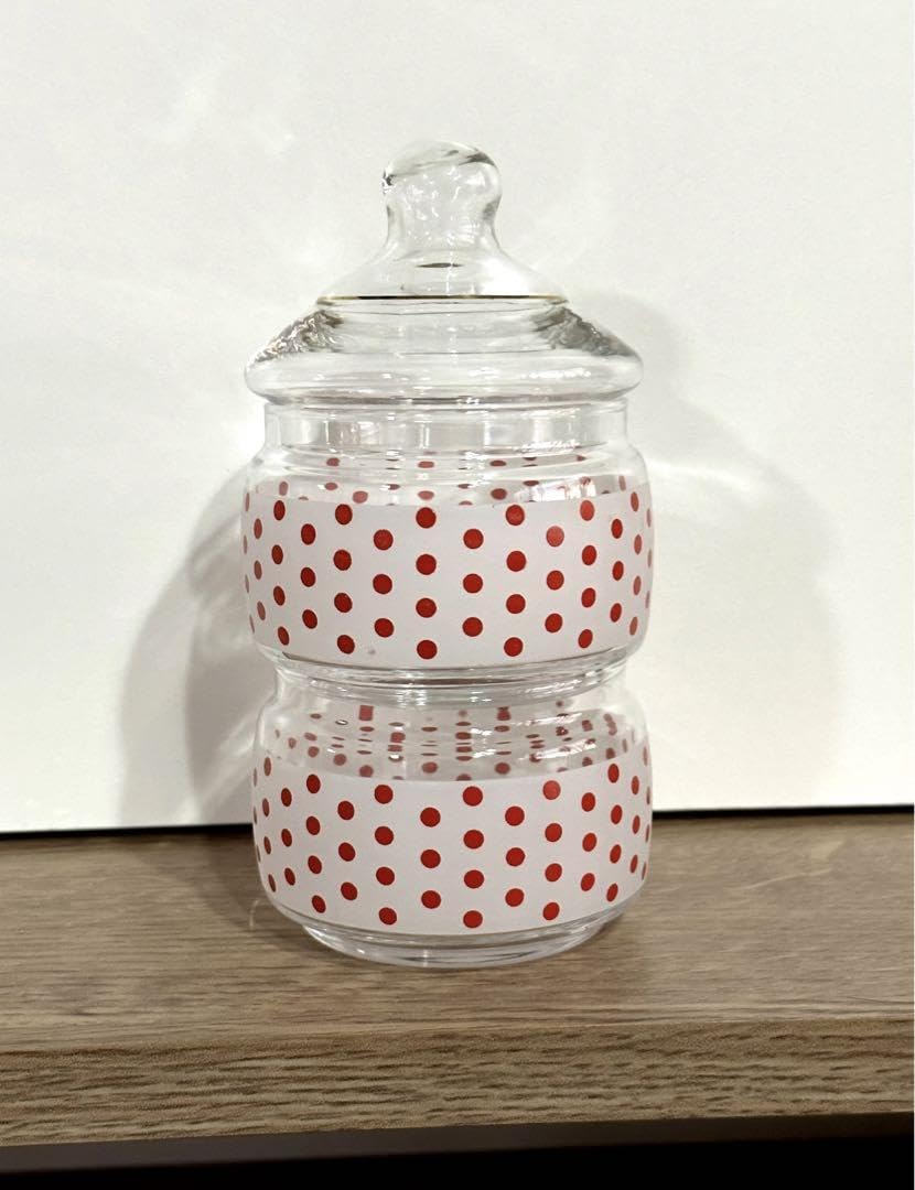 レア！昭和レトロTOSHIKO 花柄 ガラスキャニスター