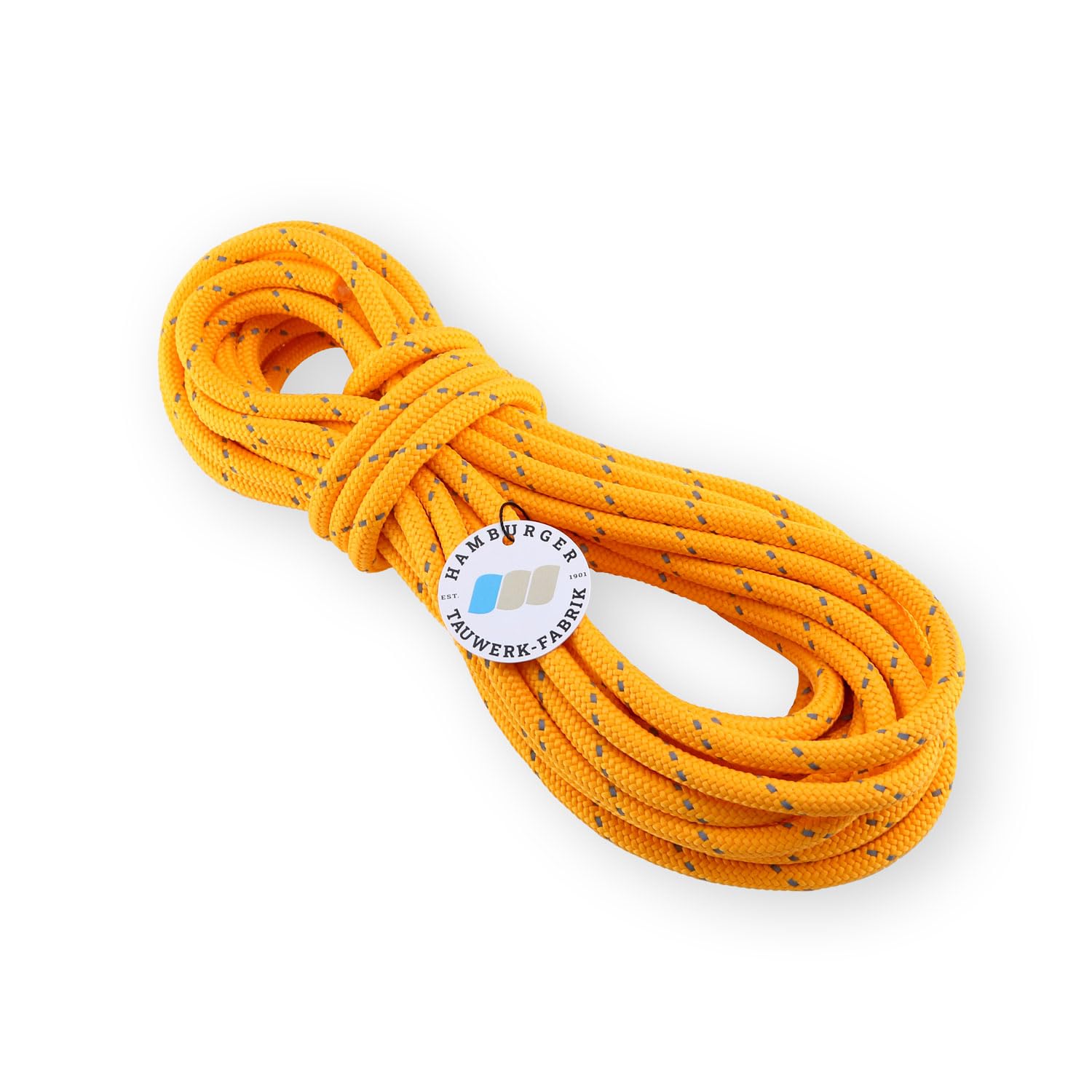 Outdoorseil ECO-Flash Gelb – reflektierender Kennfaden – Ø 10 mm – 20 m – schwimmfähiges Polypropylen-Seil – wetterfest & robust für Camping, Boot, Garten & Outdoor