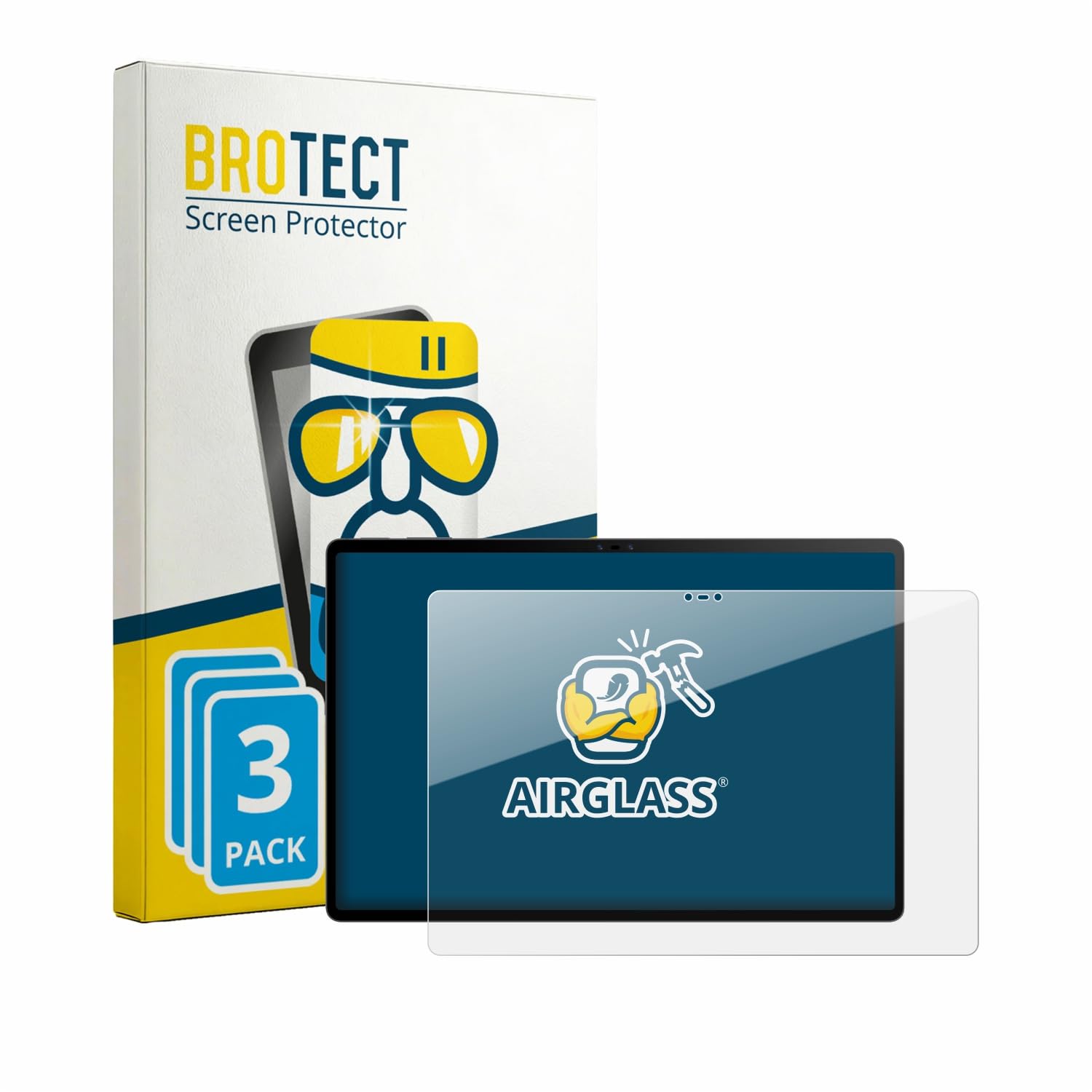 brotect Pellicola Protettiva Vetro per Nubia Pad 3D 12.4" Protezione Schermo (3 Pezzi) [Durezza Estrema 9H, Chiaro]