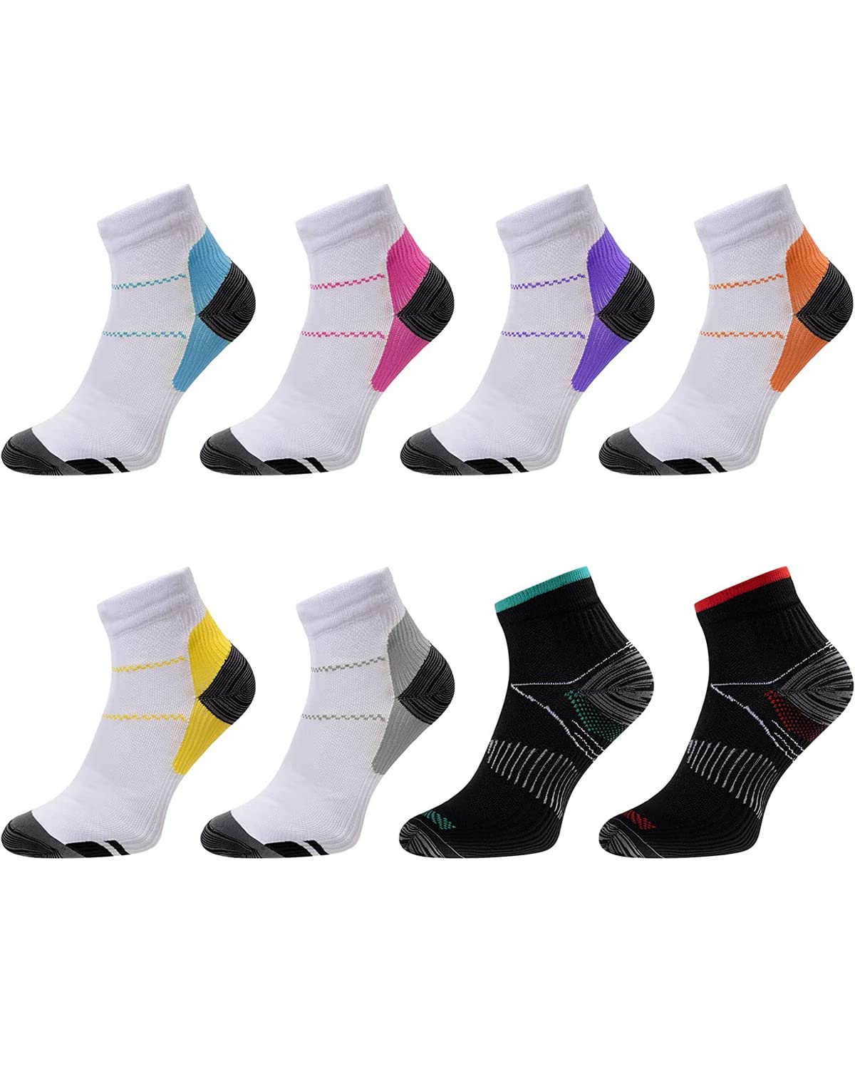 Meowoo Running Compression Socks, Hiking Socks, Running Socks, Compression Socks, Trekking Socks for Men and Women, Suitable for Foot Size 34-46