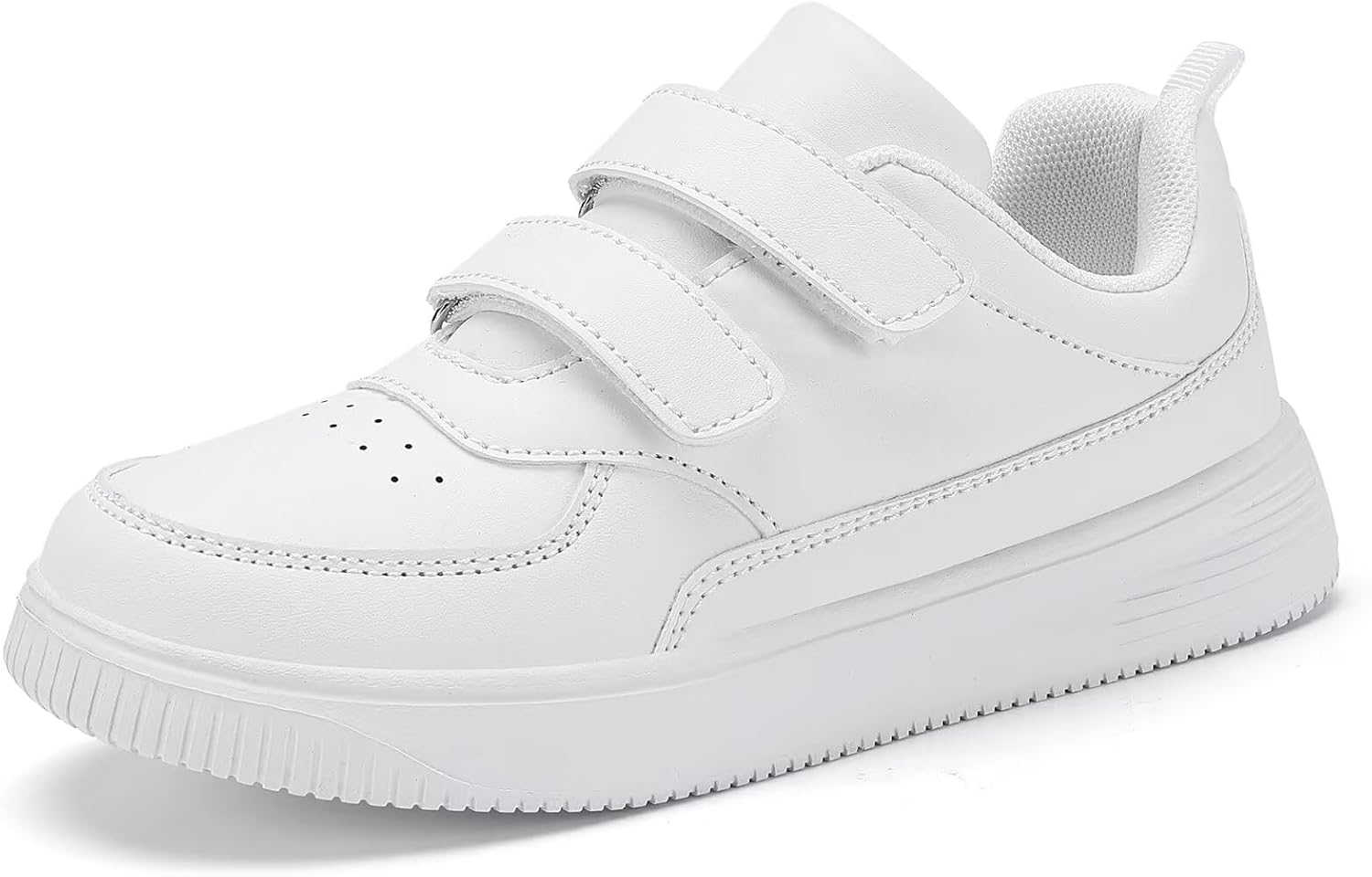 YAVY Unisex-Child Sneakers Boys Girls Running Leather Sneakers Breathable Mesh Athletic Shoes Lightweight Kids Walking Shoes