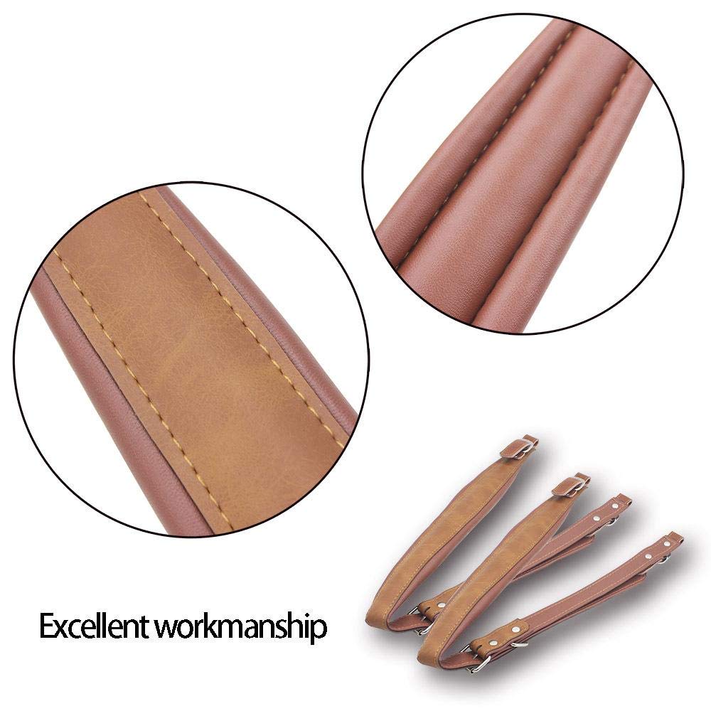Bandoulière accordéon en cuir véritable imperméable Marron