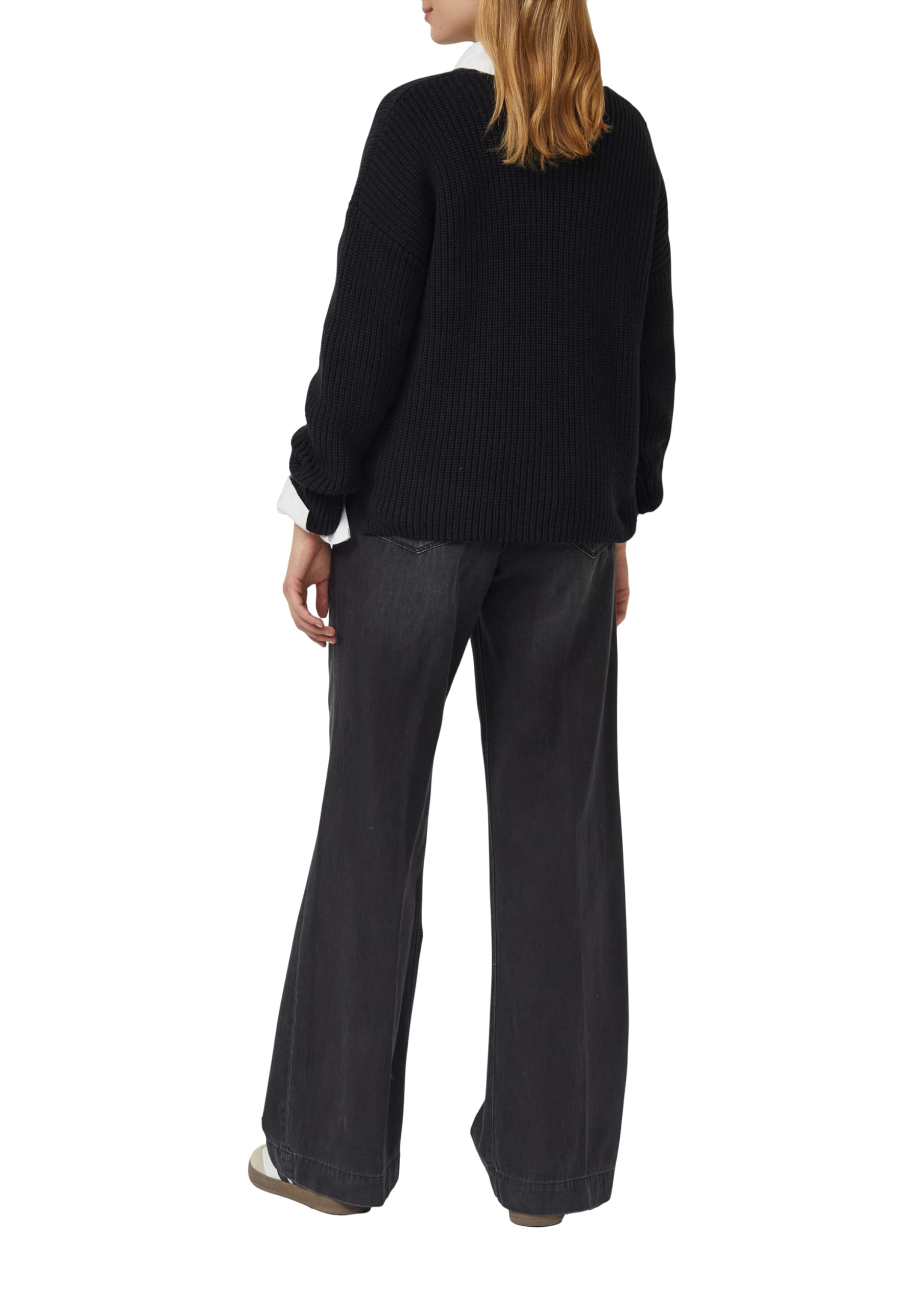 s.Oliver Grobstrickpullover mit V-Ausschnitt im Relaxed Fit