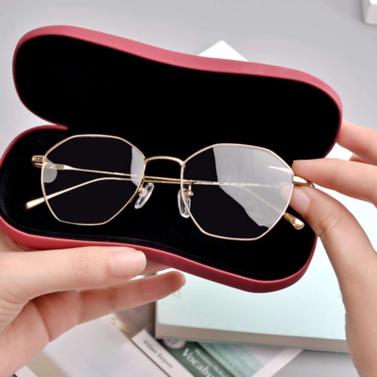 Tragbares Brillenetui for Damen und Herren, tragbares, Sonnenbrillenetui, Brillenaufbewahrungsbox Brillenetui für Damen