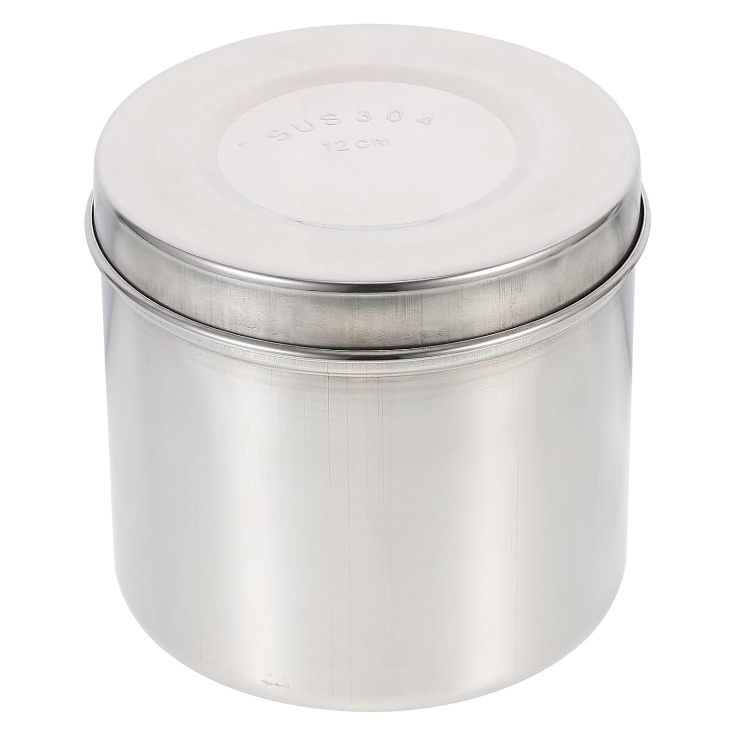 12cm 304 Stainless Steel Unguent Jar Iodine-Resistant Ointment Storage Container with Lid Dressing and Cotton Ball Holder