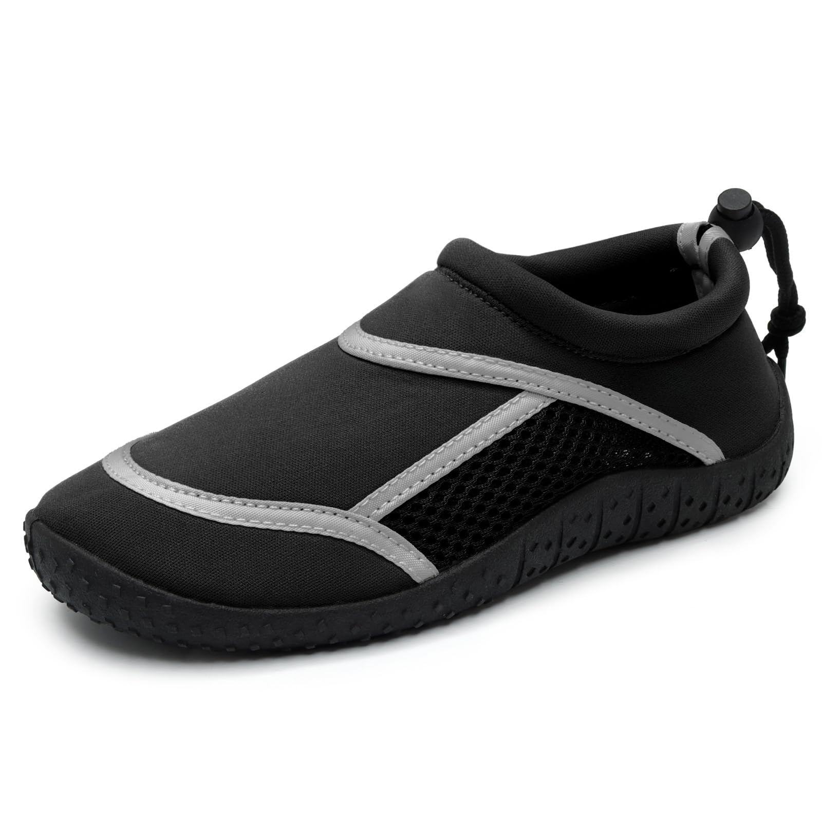 HKR Dziecięce buty kąpielowe, buty do wody, buty plażowe, dla chłopców i dziewczynek, rozm. 28-38, czarny i szary, 29 EU