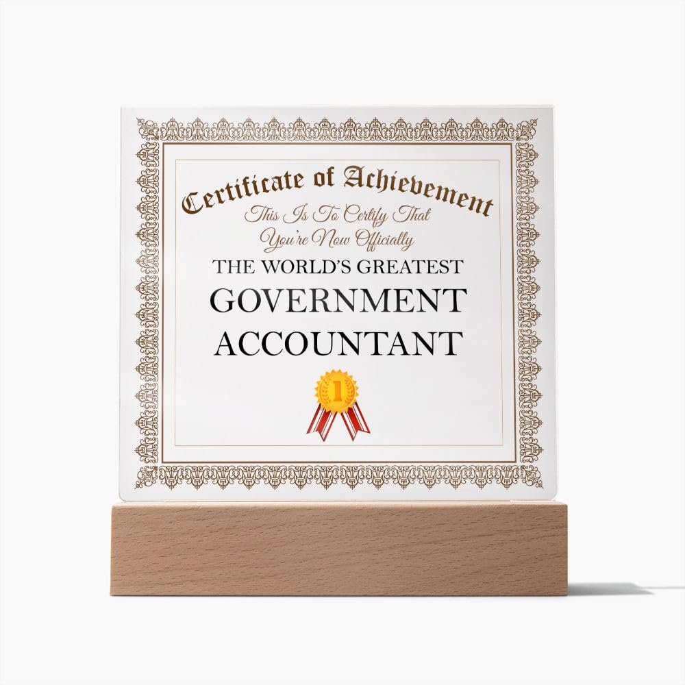World's Greatest Government Accountant - Square Acrylic Plaque
