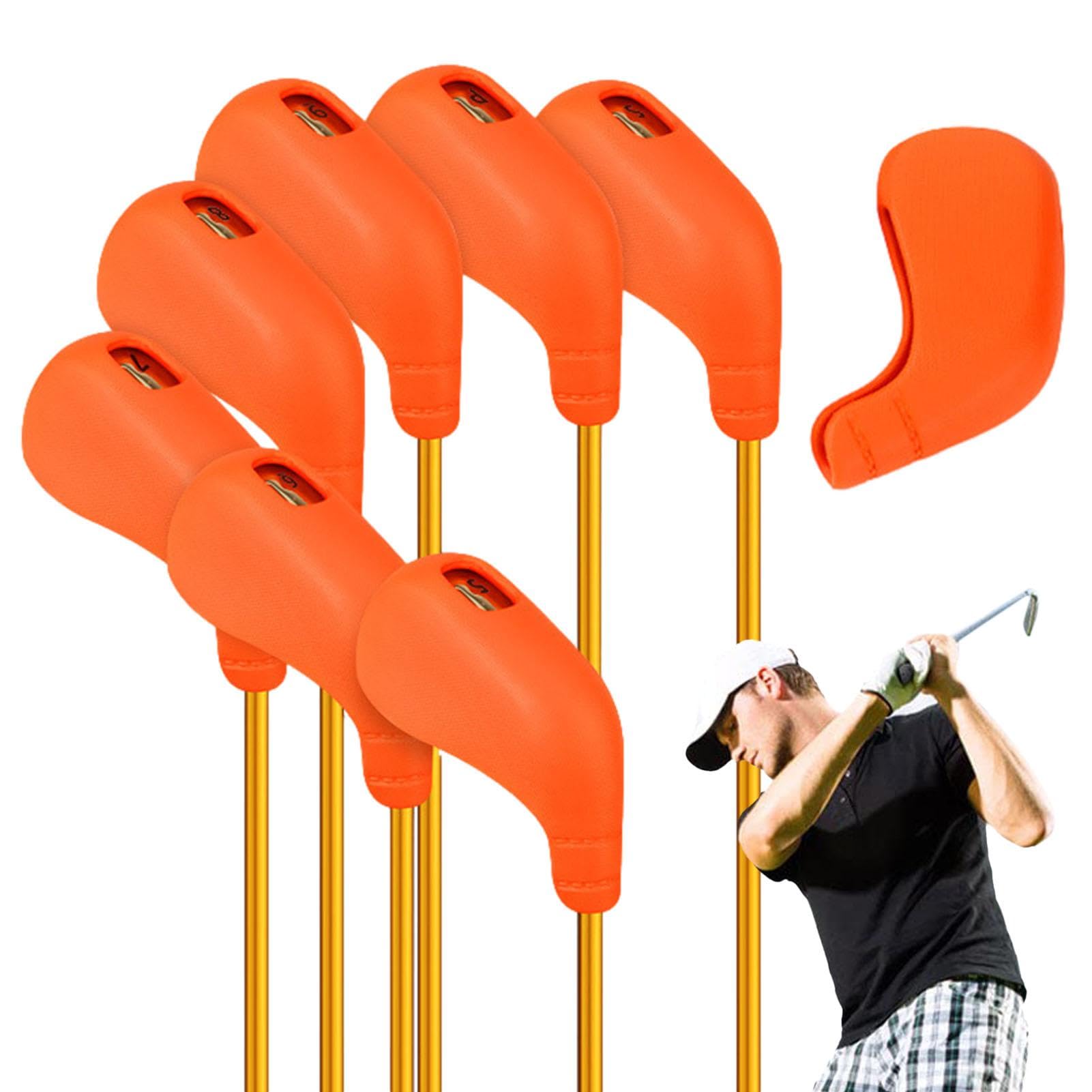 Fundas para cabeza de golf, juego de fundas para cabeza de golf TPE, funda para palo de golf con número hueco, accesorios de golf fáciles de poner y quitar para palos de golf