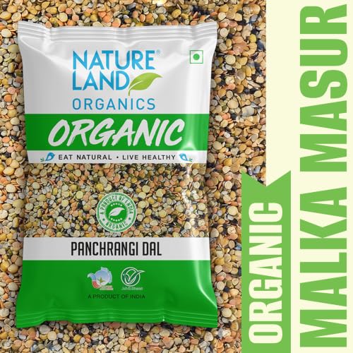 Image of Natureland Organics Panchrangi Dal /Mix Dal 500 Gm - Organic Healthy Pulses