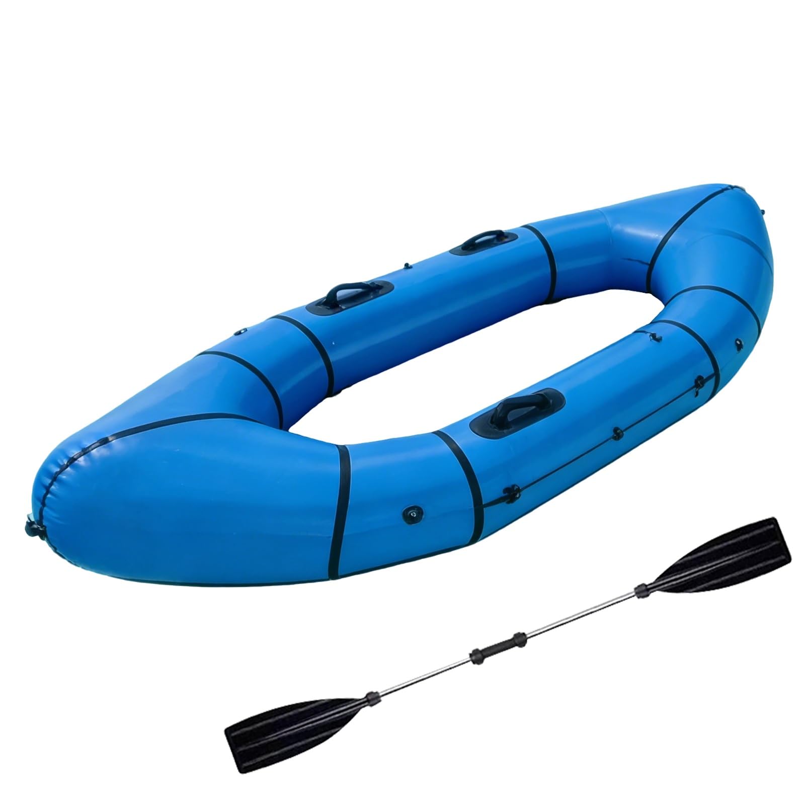 Pato Pesca Inflable PVC - Packraft Kayak Hinchable 1 Plaza, Ultra Compacto para Mochila Y Bicicleta, Hinchado Rápido, para Ríos Calmos Y Lagos
