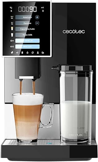 Cecotec – Cafetera superautomática Cecotec Cremmaet Compactccino Black Silver 1800 sistema Thermoblock.