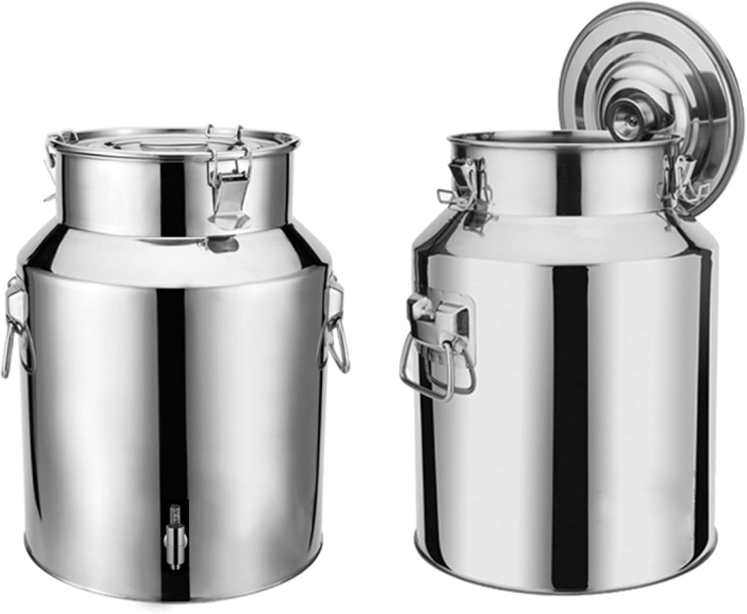 Seau à lait 9L en acier inoxydable pot hermétique pour le transport de la ferme