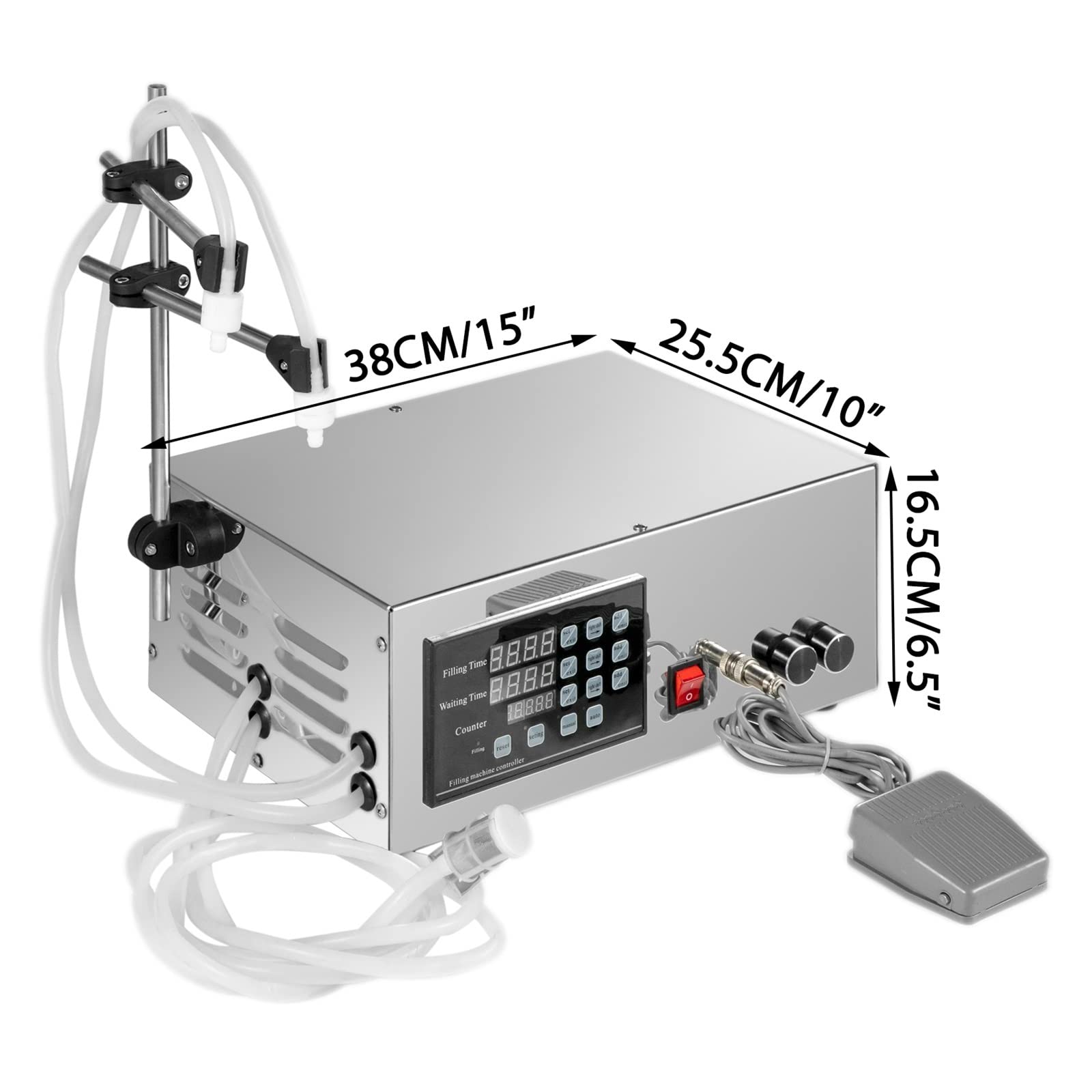 Macchina di rifornimento liquida pneumatica 5-3500ML con il controllo digitale del riempitore bottiglie automatico commerciale dei doppi ugelli for olio,Alta Stabilità