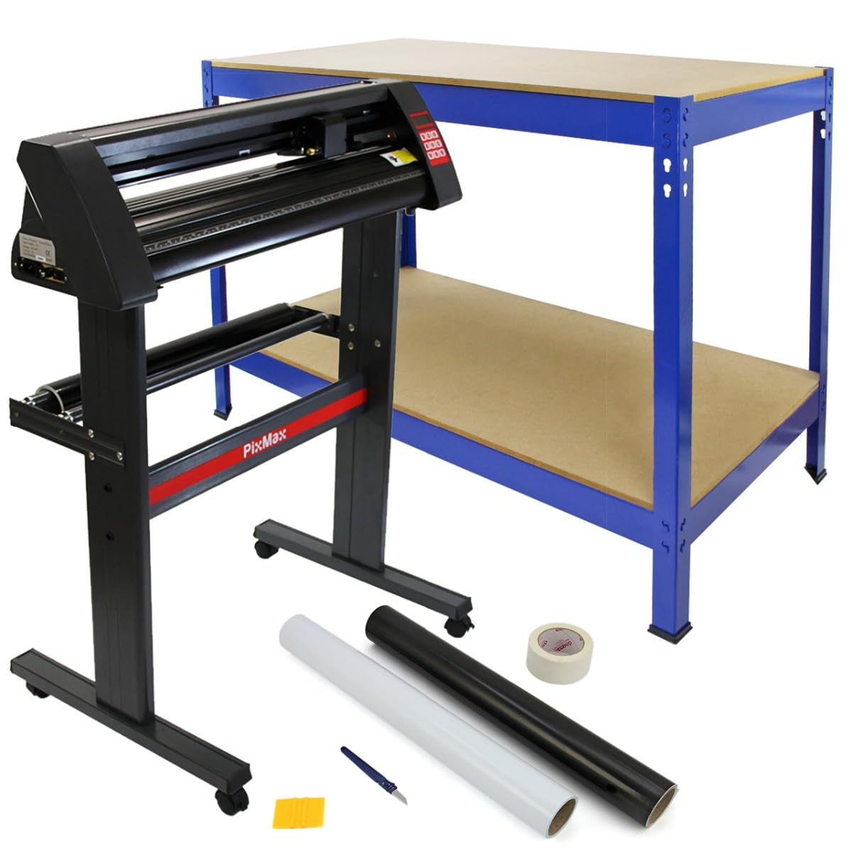720mm Vinyl Cutter & Weeding Kit Bundle with Q-rax Workbench - Monstershop